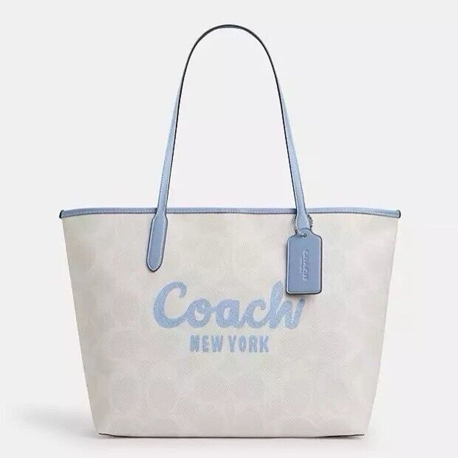Coach NWT COACH City Tote Bag Coach Graphic CY705 Chalk/Bluebell Size ONE SIZE - 2 Thumbnail