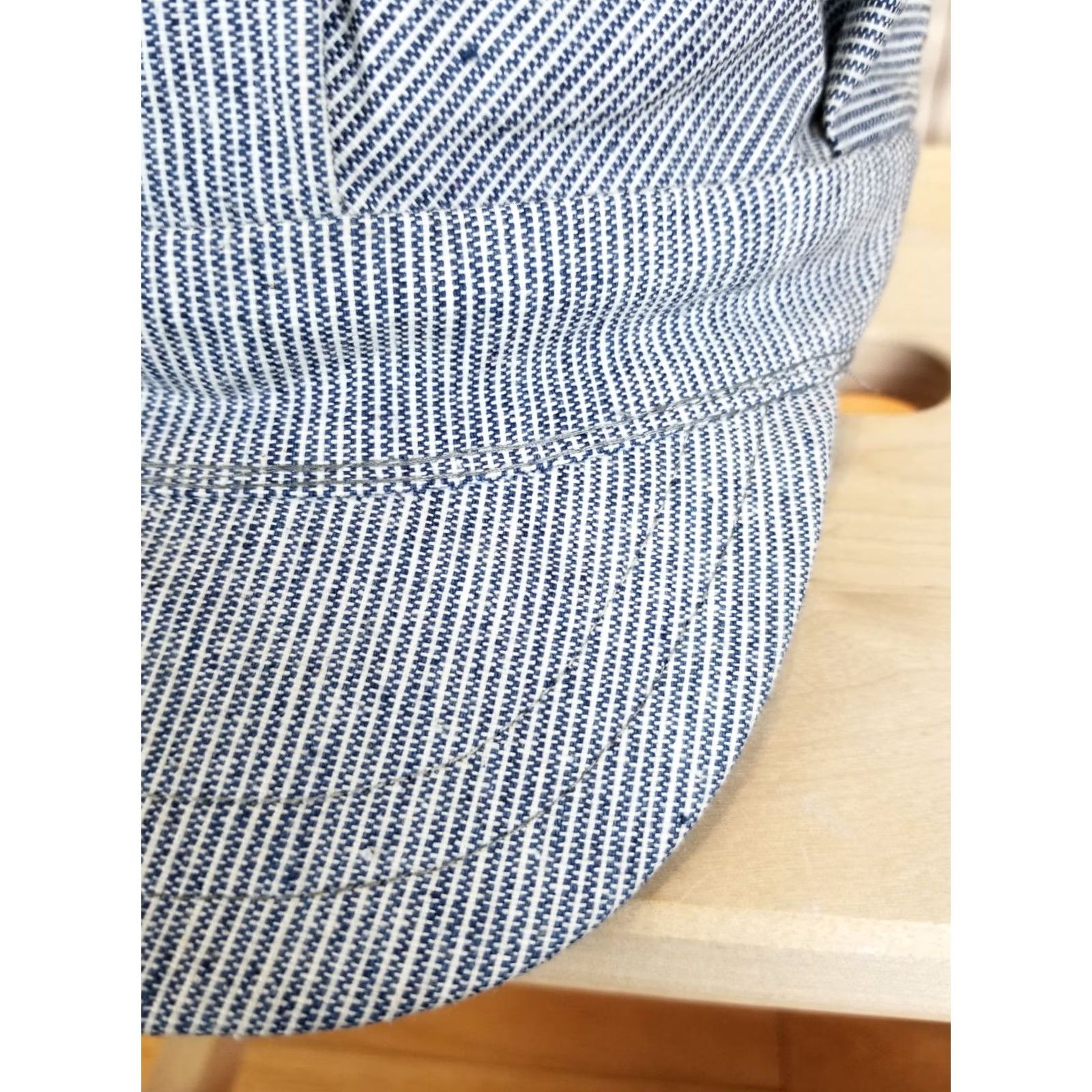 Vintage VINTAGE Unbranded Railroad Engineer Striped Hickory Hat Sz 7 1/2 Blue Cotton Cap Adults Boys Mens Womens Size ONE SIZE - 6 Thumbnail