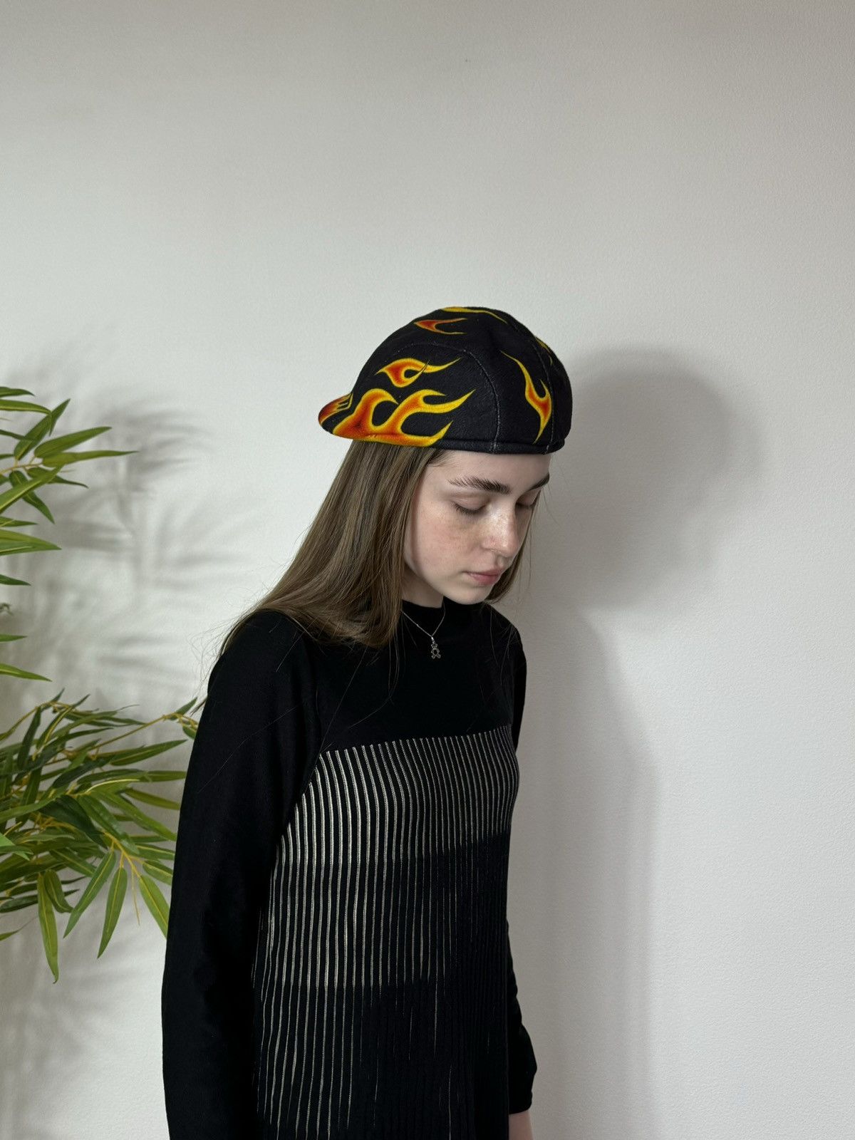 Vintage VINTAGE FLAME FIRE HAT CAP Size ONE SIZE - 3 Thumbnail
