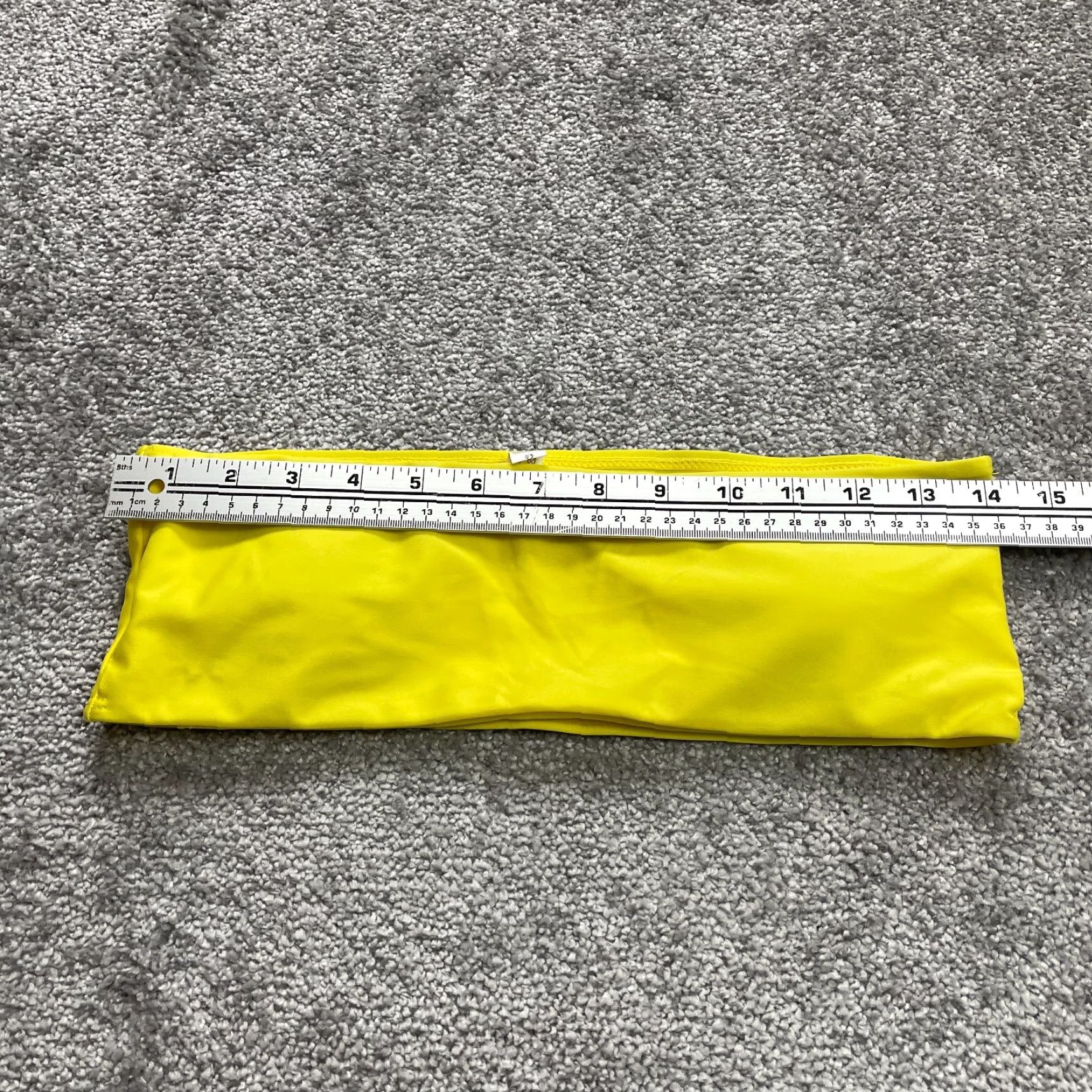 Vintage Unbranded Swimwear Bikini Top Womens Large Neon Yellow Bandeau Strapless Beach Size L / US 10 / IT 46 - 6 Thumbnail
