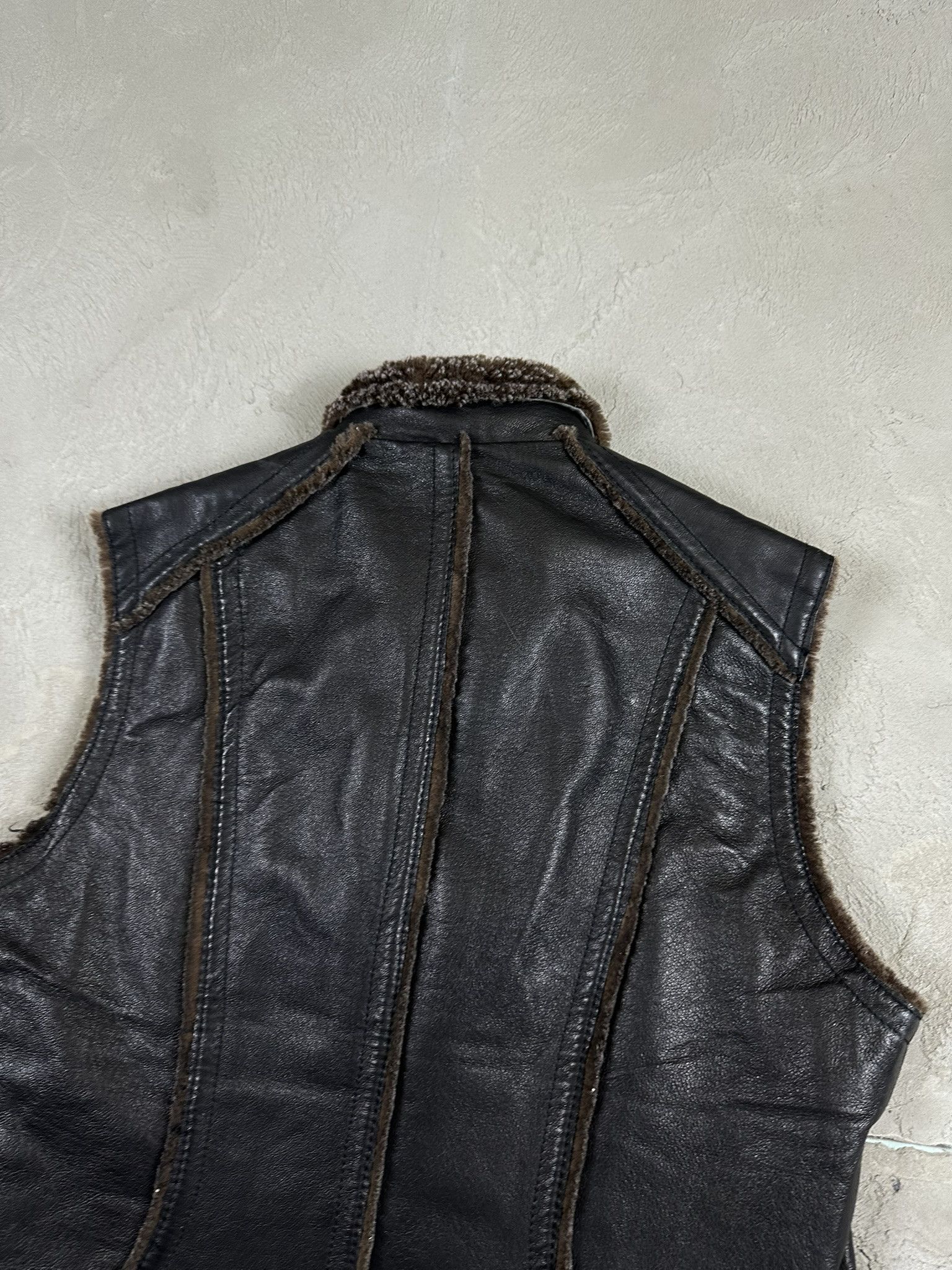 Japanese Brand 90s Vintage Leather Avant Garde Vest Size M / US 6-8 / IT 42-44 - 8 Thumbnail