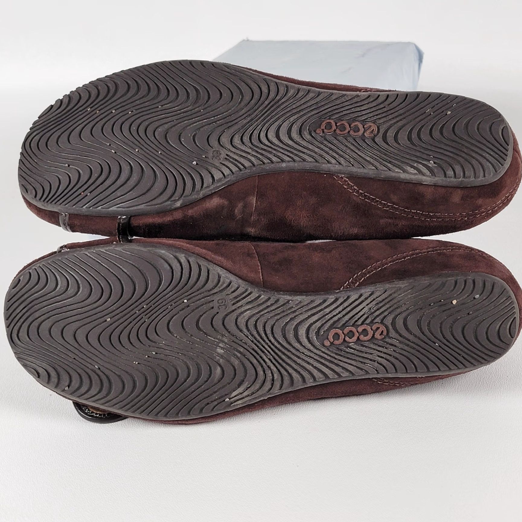 Ecco ECCO Womens Boullion Button Brown Suede Slip On Ballet Flats - 8 US / 39 EU - Casual Women Shoes, Brown, Solid, Round Toe, Flat Heel, Medium Width Size US 8 / IT 38 - 7 Thumbnail