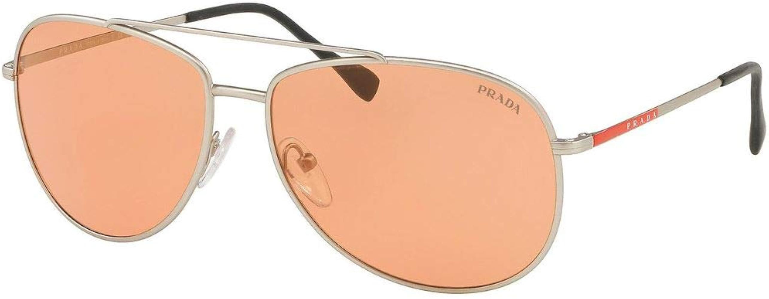 Prada PRADA SPORT SPS 55U QFP-291 SILVER/ORANGE LENS SUNGLASSES Size ONE SIZE - 2 Thumbnail