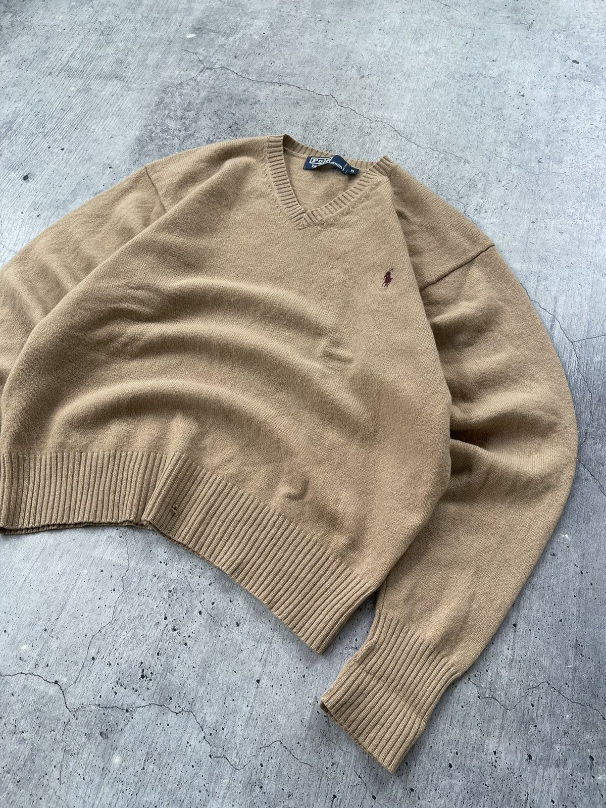 Polo Ralph Lauren × Vintage Vintage Polo Ralph Lauren Sweater Brown Pima Cotton Size US M / EU 48-50 / 2 - 2 Thumbnail