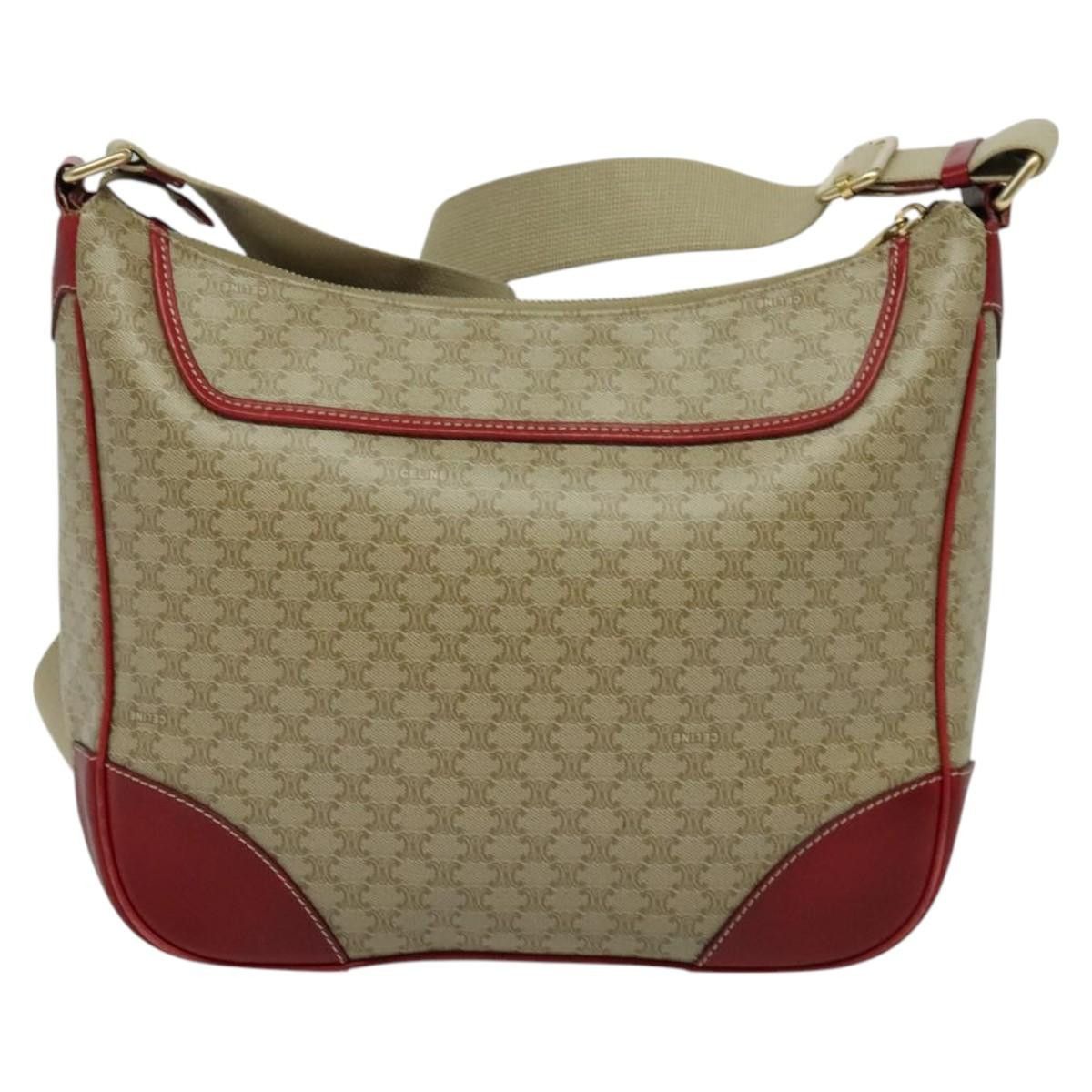 Celine CELINE Macadam Canvas Shoulder Bag Beige Gold Size ONE SIZE - 3 Thumbnail