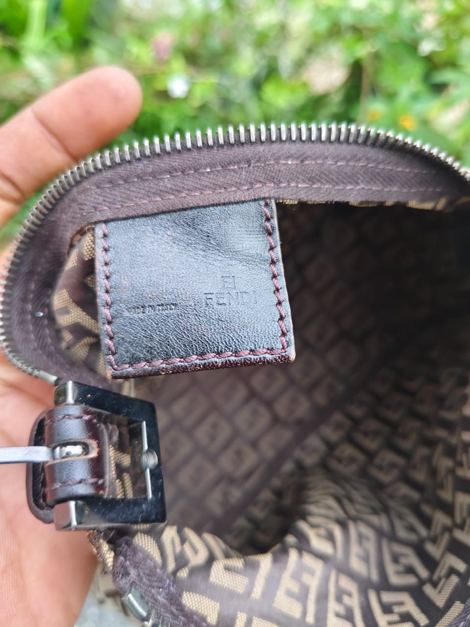 Fendi Authentic Vintage FENDI Zucchino Jacquard Mini Pouch Bag Size ONE SIZE - 9 Thumbnail