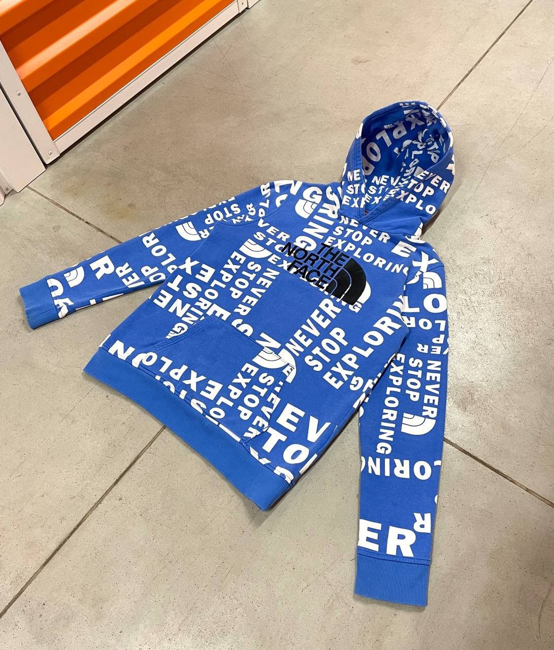 North face all over print hoodie best sale