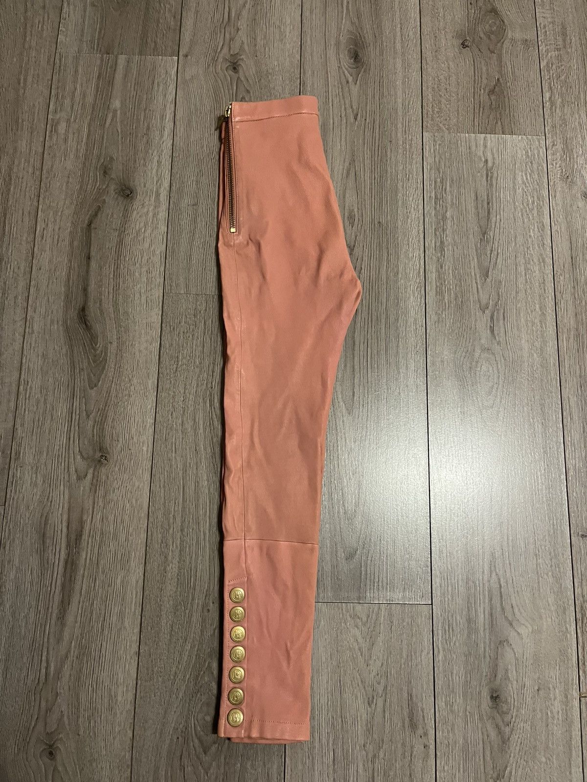 Balmain × Pierre Balmain × Vintage Extra Rare Vintage Pierre Balmain Leather Leggings Size 24" / US 00 / IT 34 - 1 Thumbnail