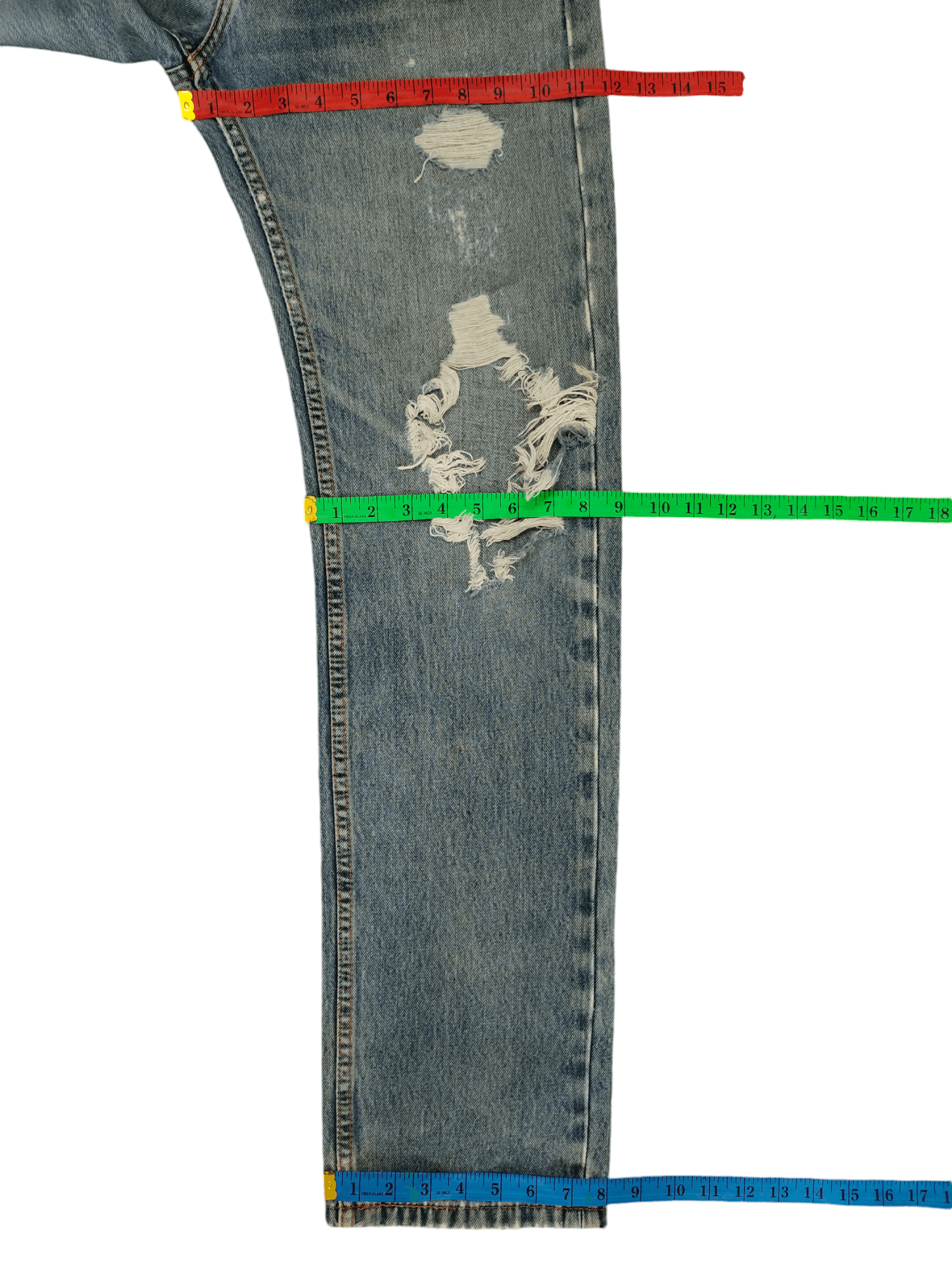 Levi's Vintage Clothing Vintage Y2k Levis 505 Distress Destroy Knee Sand Wash Jeans Size US 31 - 10 Thumbnail