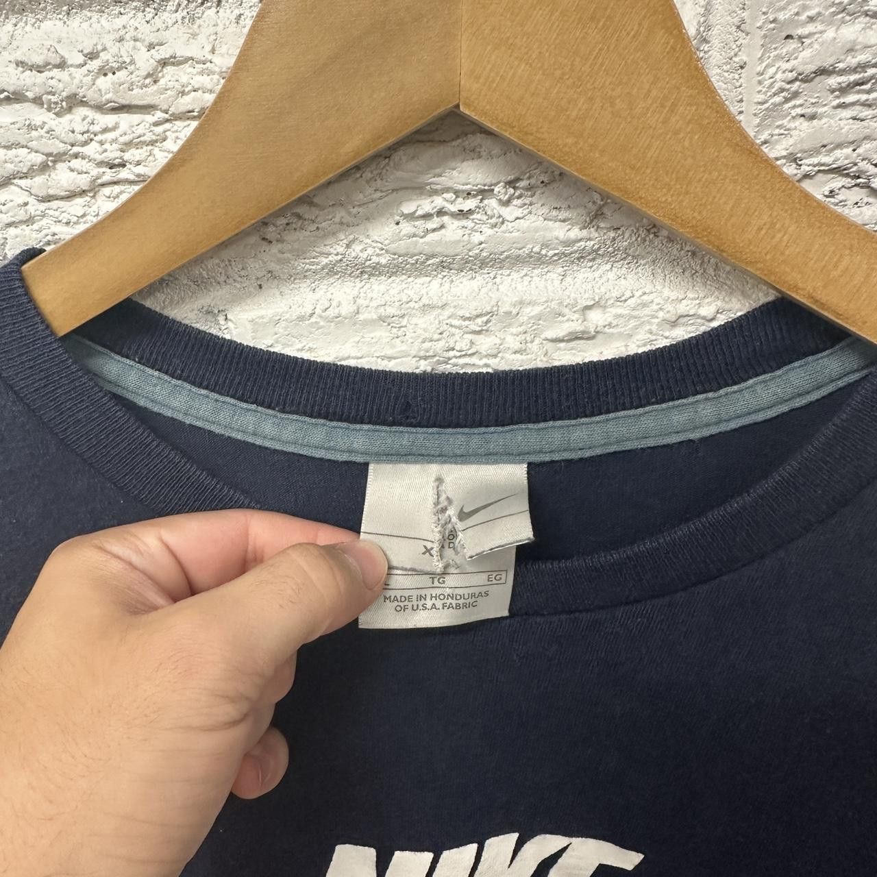 Nike × Vintage Y2K Vintage Nike Tee Shirt Navy Blue XL Size US XL / EU 56 / 4 - 4 Thumbnail