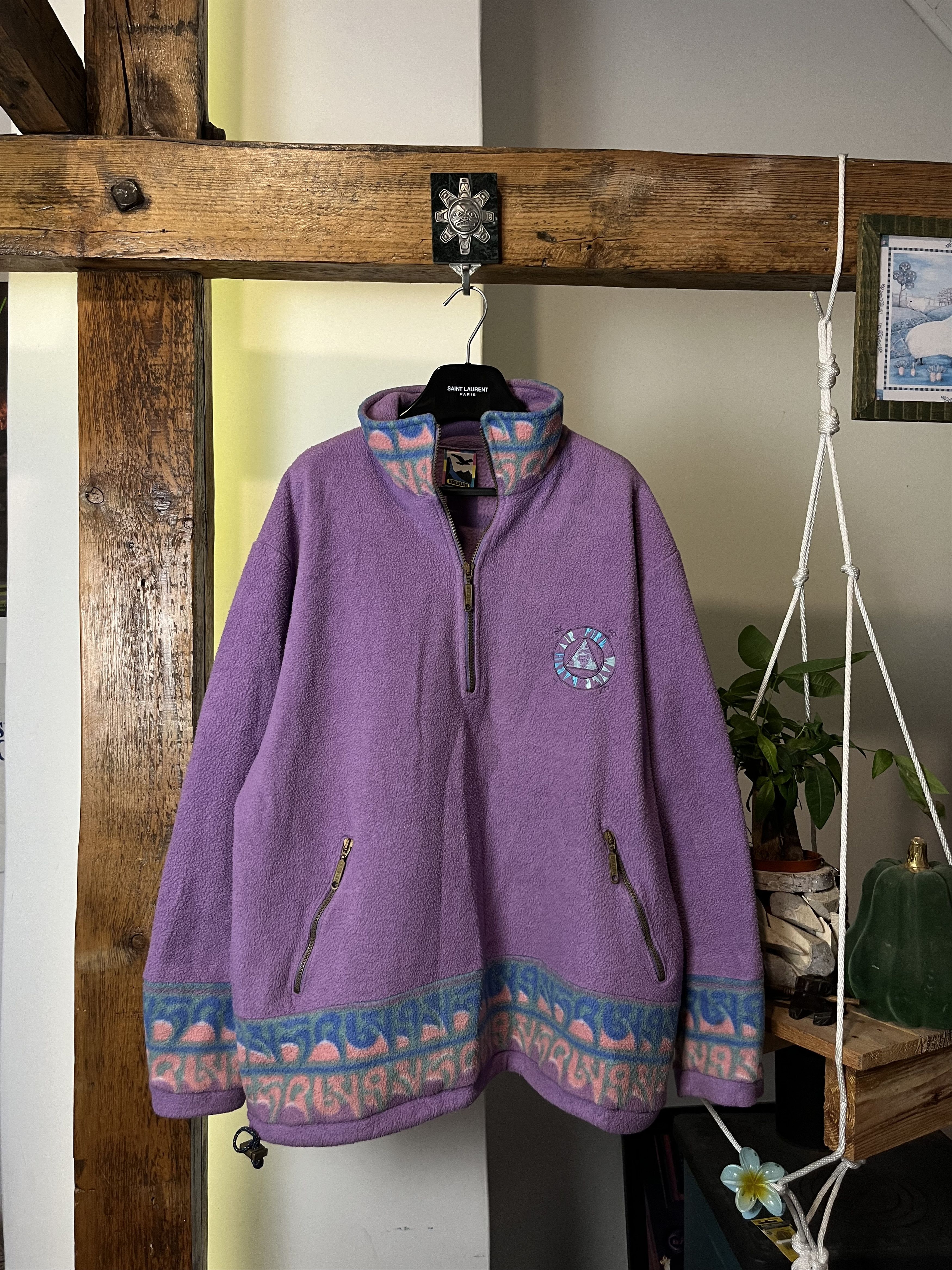 Other 90s Salewa Colorful Synchilla Fleece Jacket Made In Itally Size US XL / EU 56 / 4 - 1 Thumbnail