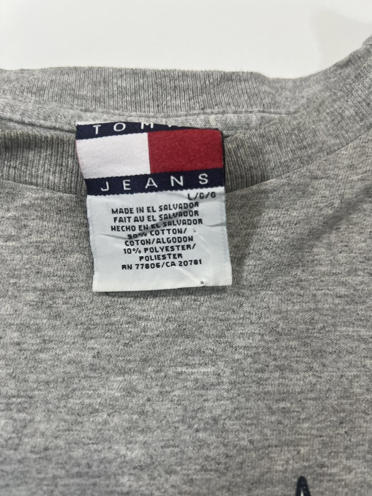 Tommy Jeans Tommy Jeans Grey Long Sleeve Shirt with American Flag Print Size US L / EU 52-54 / 3 - 4 Thumbnail