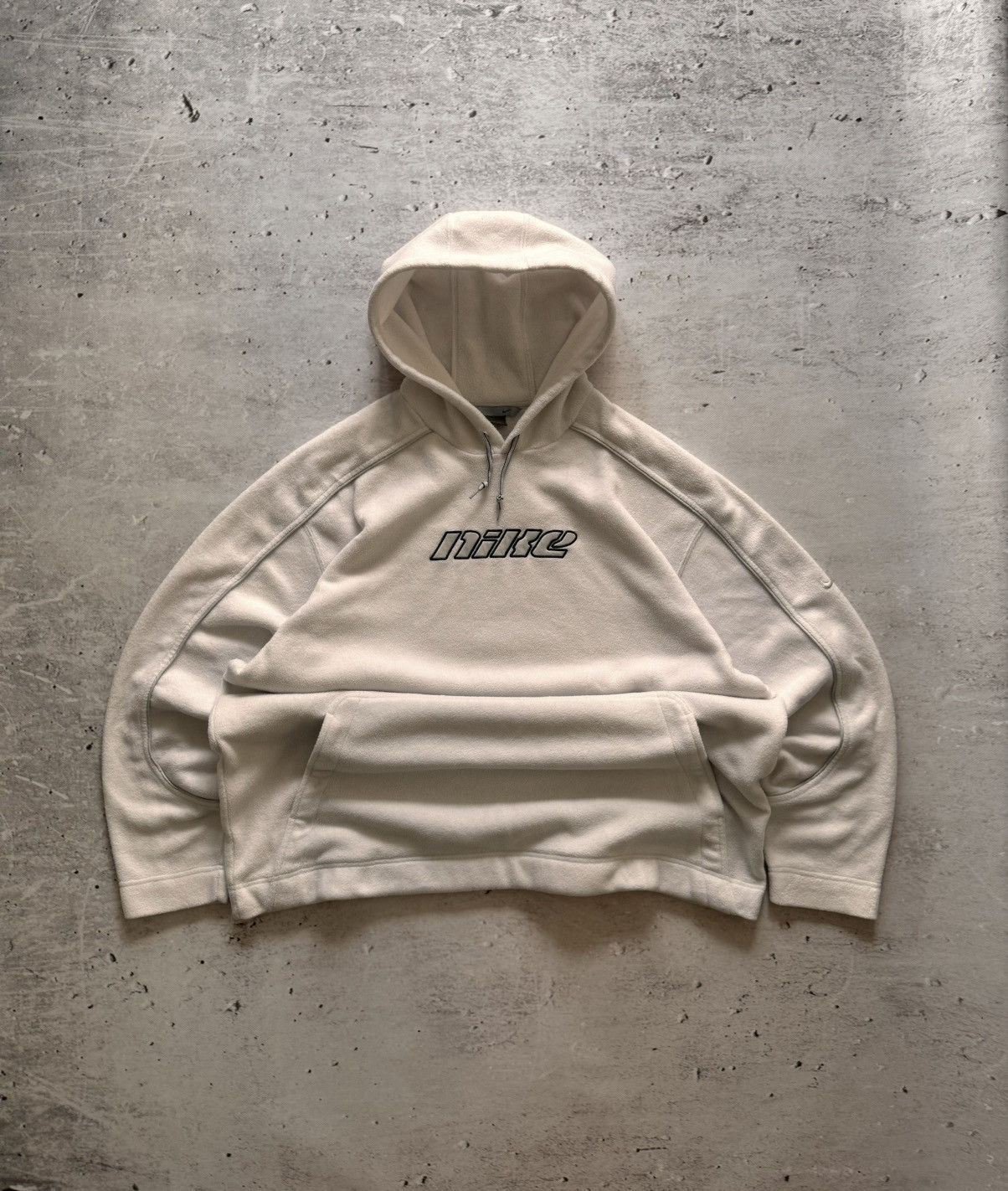 Nike × Vintage NIKE TEDDY VINTAGE CENTER LOGO OVERSIZE HOODIE Size US XL / EU 56 / 4 - 1 Thumbnail