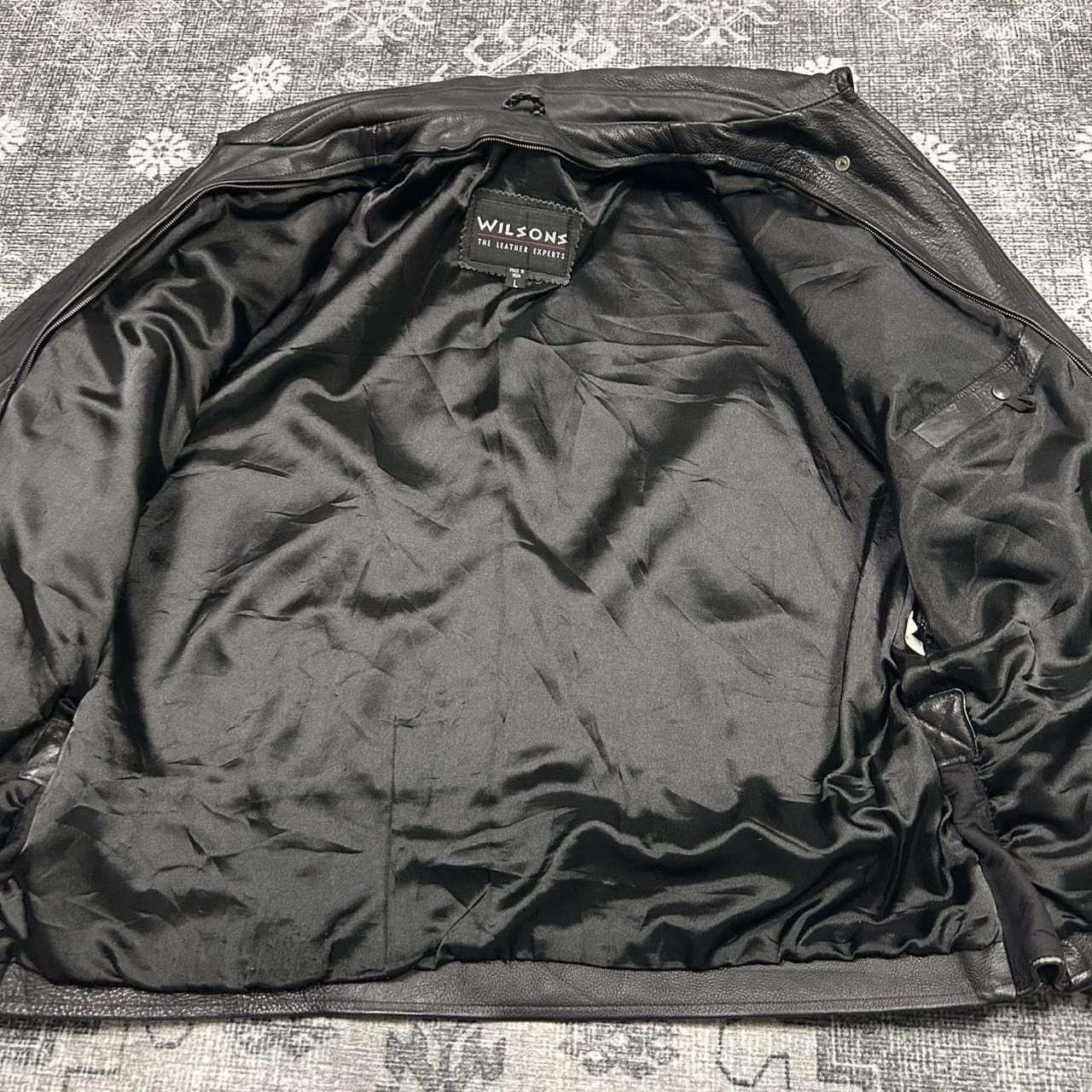 Wilsons Leather Men's L Wilsons Black Leather Jacket thinsulate Size US L / EU 52-54 / 3 - 4 Thumbnail