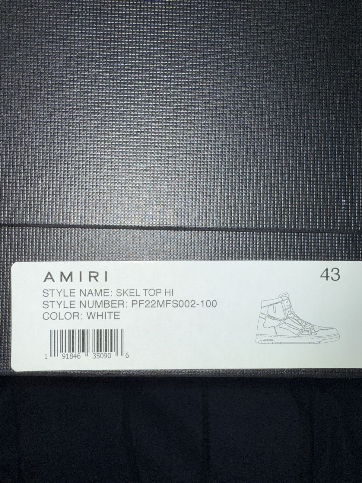 Amiri AMIRI WHITE SKEL TOP HIGHS Size US 10 / EU 43 - 10 Thumbnail