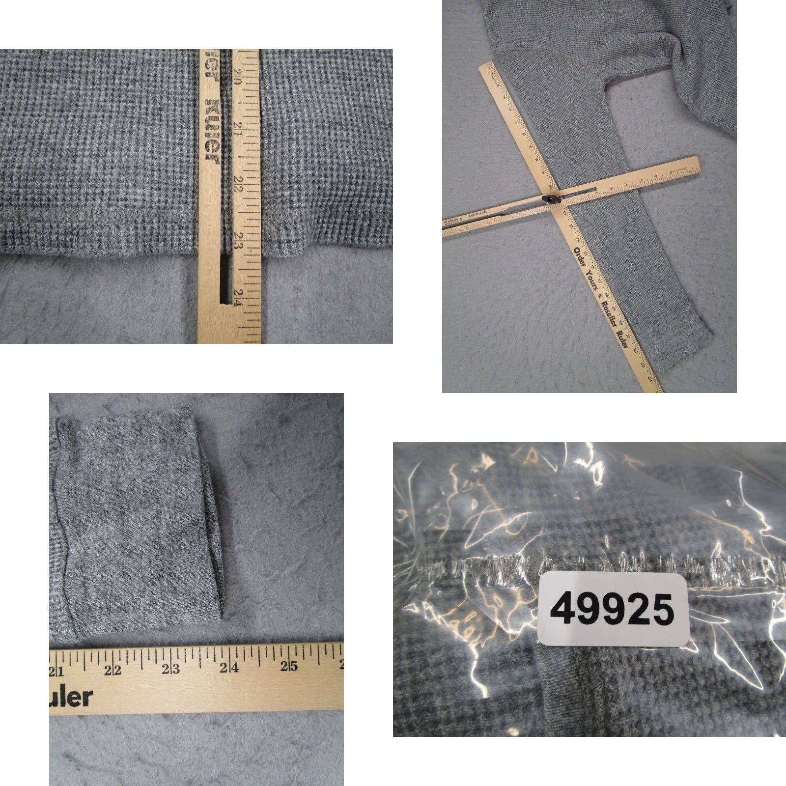 Polo Ralph Lauren Polo Ralph Lauren Sweater Womens Large Gray Waffle Knit Thermal Cotton Logo Size L / US 10 / IT 46 - 8 Thumbnail