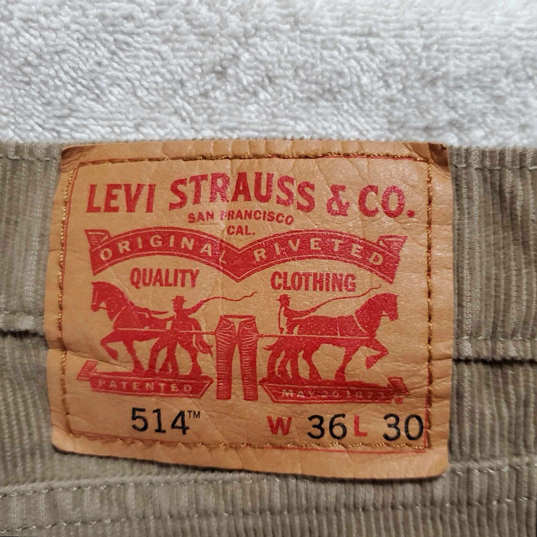 Levi's VINTAGE Levi's 515 Corduroy Pants 36 X 29 Beige White Tab Tag Dress Pants Men Size US 36 / EU 52 - 2 Thumbnail