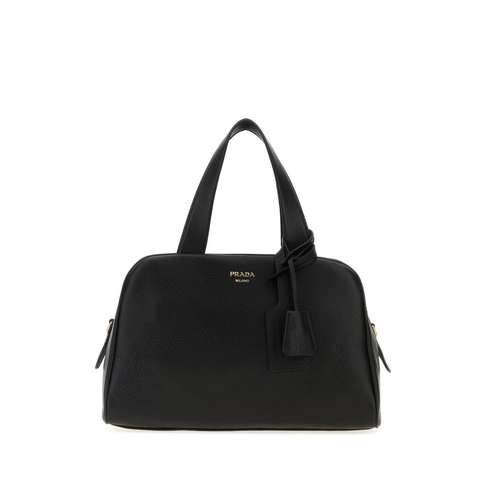 Prada PRADA Black Grained Leather Top Handle Bag New & Authentic Size ONE SIZE - 1 Thumbnail