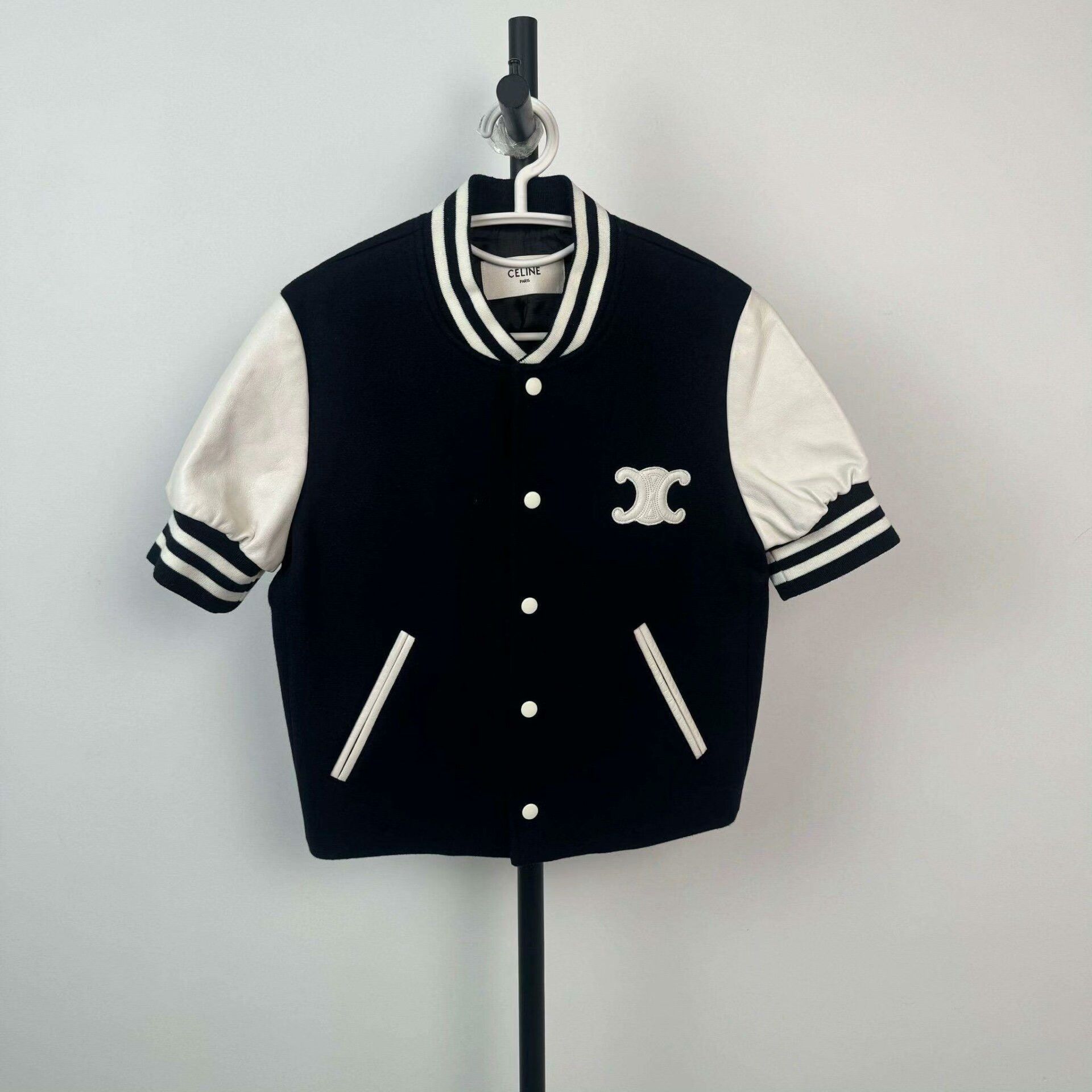 Celine Celine Short-Sleeve Varsity Jacket Size S / US 4 / IT 40 - 1 Thumbnail