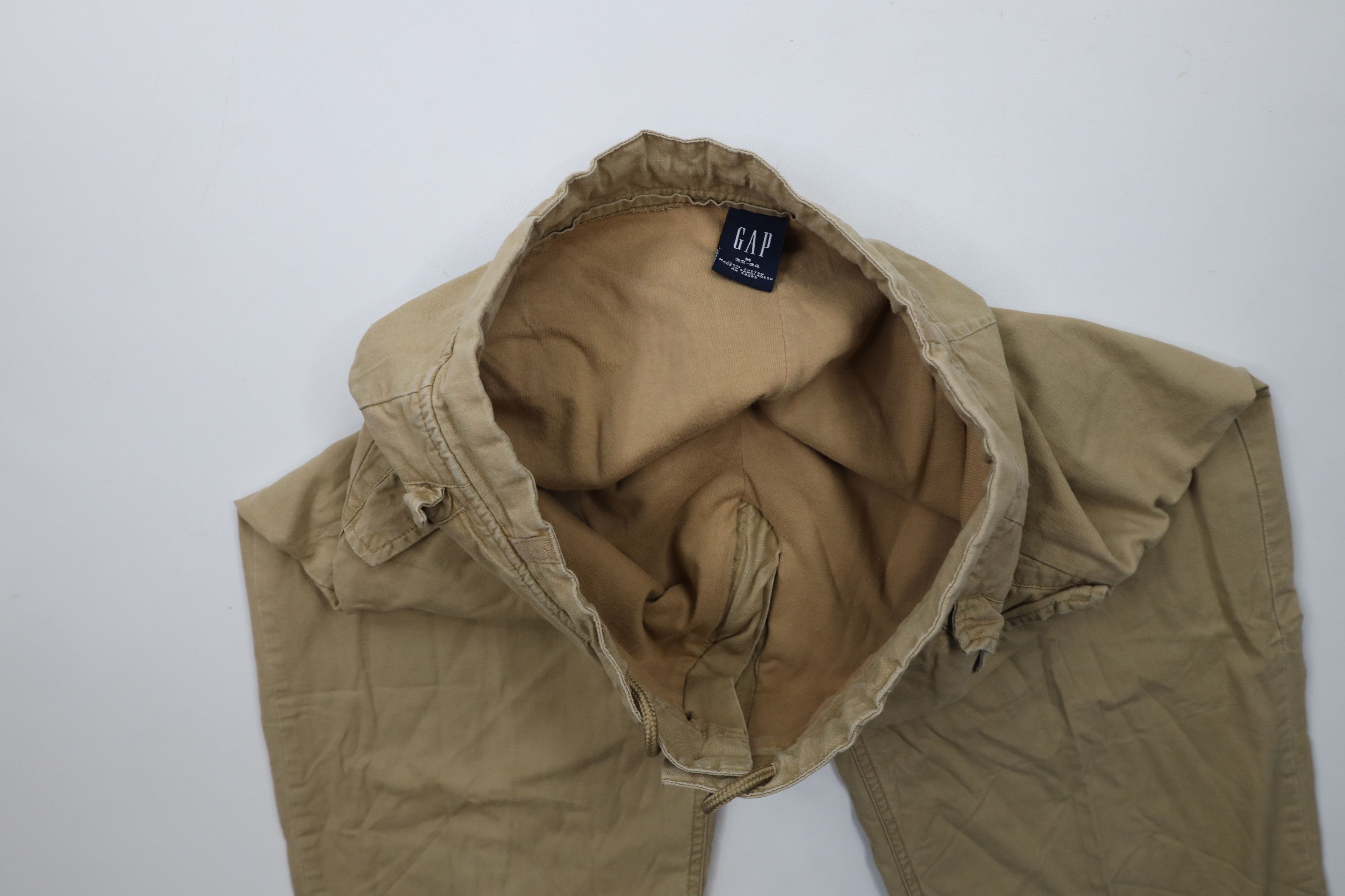 Gap × Vintage Vintage 90s Y2K Gap Chamois Cloth Lined Wide Leg Pants Beige Size US 34 / EU 50 - 7 Thumbnail