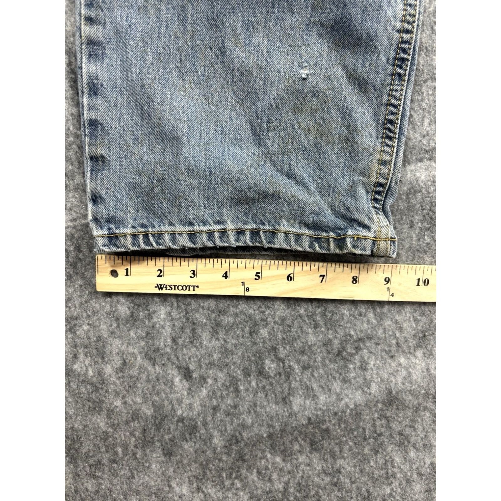 Vintage Cinch White Label Denim Jeans Straight Leg Blue Light Wash 36x32 Mens Regular 5-Pocket Logo Cinch USA Cowboy Rock Vintage No N/A Size US 36 / EU 52 - 3 Thumbnail