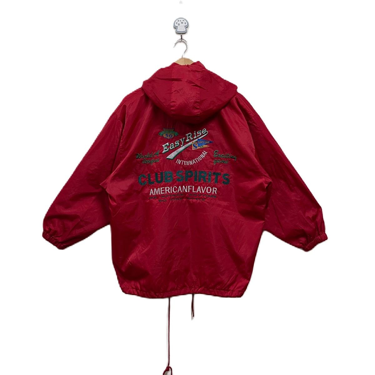 Japanese Brand Vintage 90s Easy Rise Club Spirits Jacket Hoodie Windbreaker Size US XL / EU 56 / 4 - 1 Thumbnail