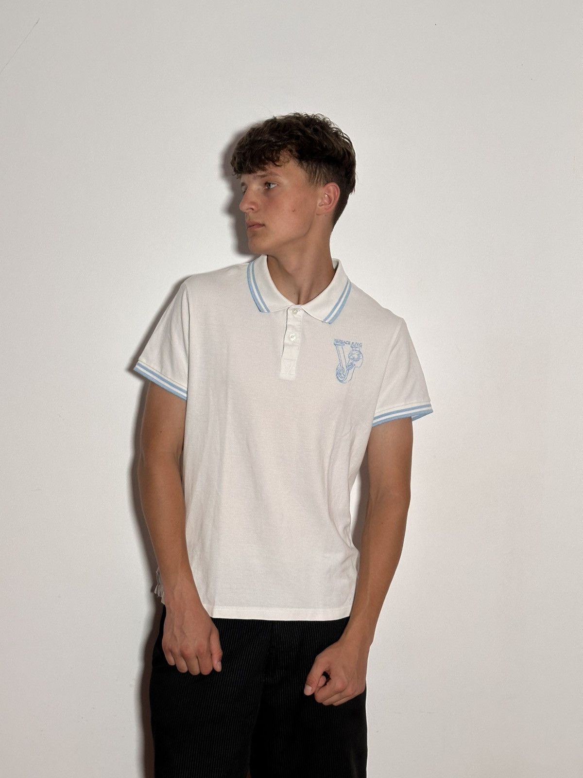Vintage Versace Jeans Polo Tee Size US M / EU 48-50 / 2 - 1 Thumbnail