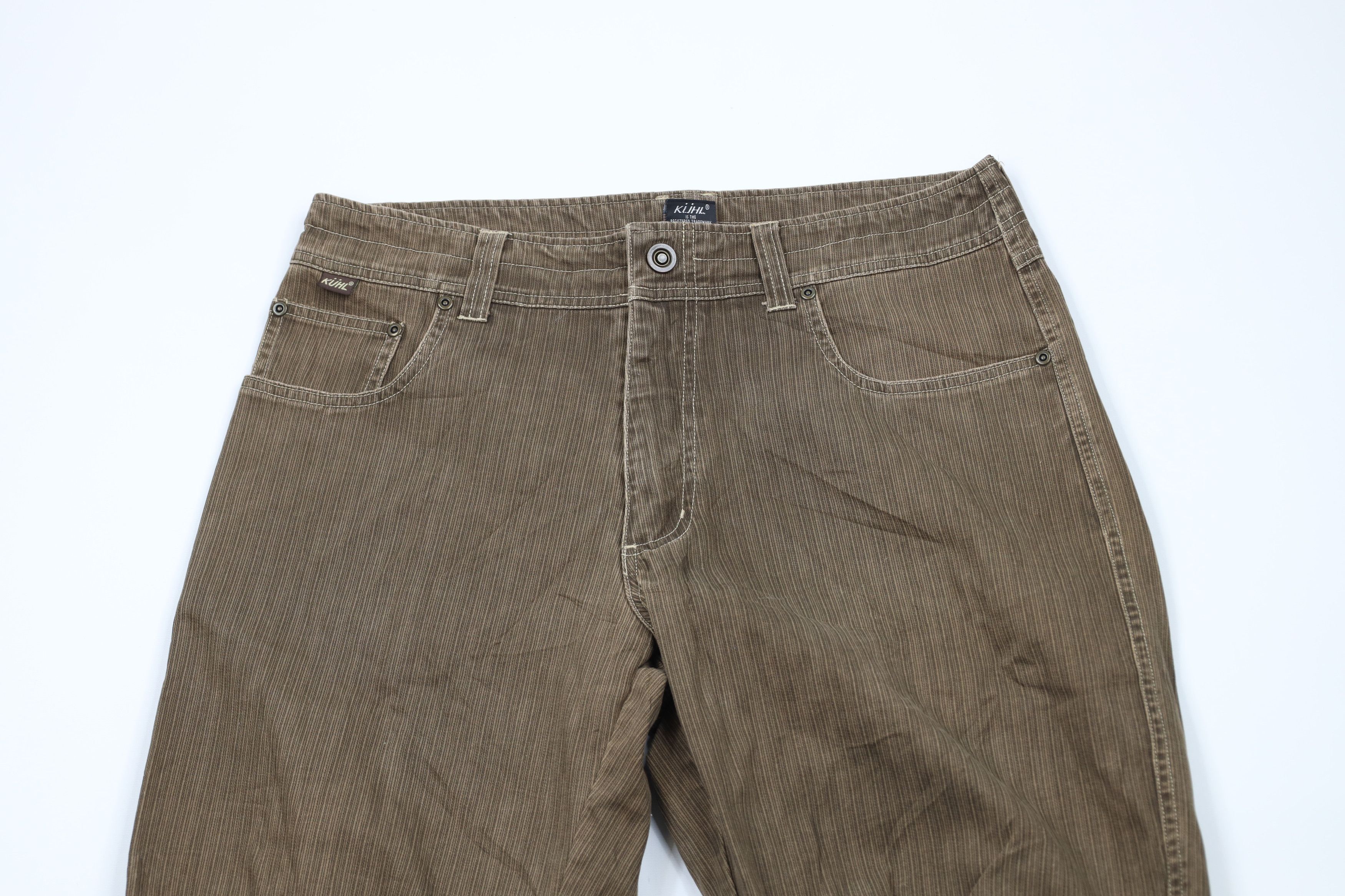 Kuhl × Vintage Vintage Kuhl Mountain Striped Ribbed Wide Leg Dungaree Pants Size US 32 / EU 48 - 2 Thumbnail