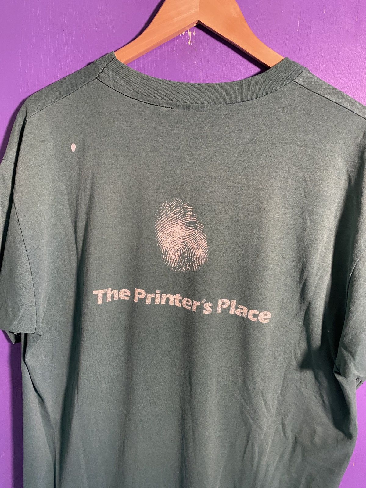 Other Vintage 90s Press stock fingerprint faded mullet tee Size US XL / EU 56 / 4 - 3 Thumbnail