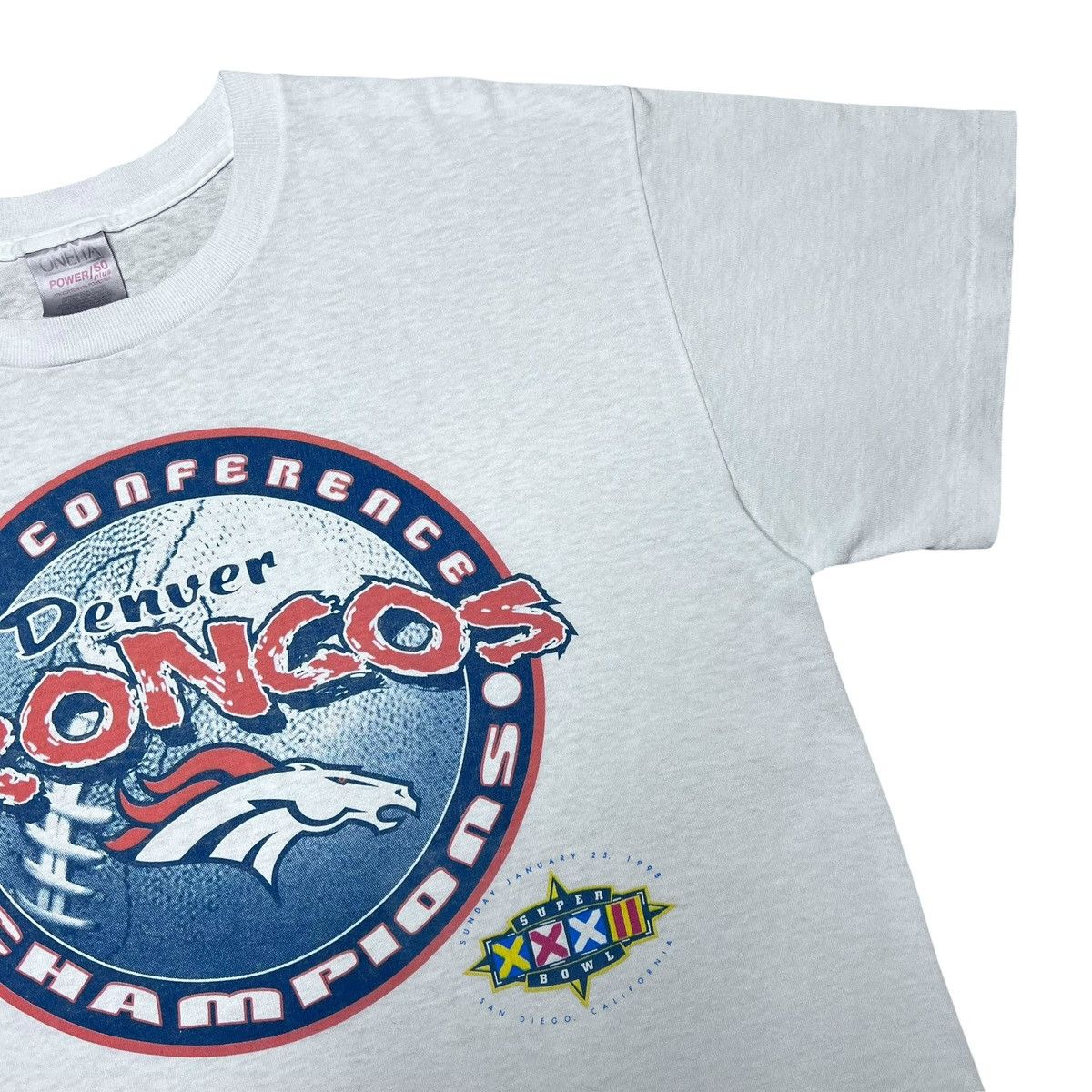 NFL Vtg 1998 NFL Denver Broncos AFC Champions Spell Out T-Shirt Size US L / EU 52-54 / 3 - 7 Thumbnail