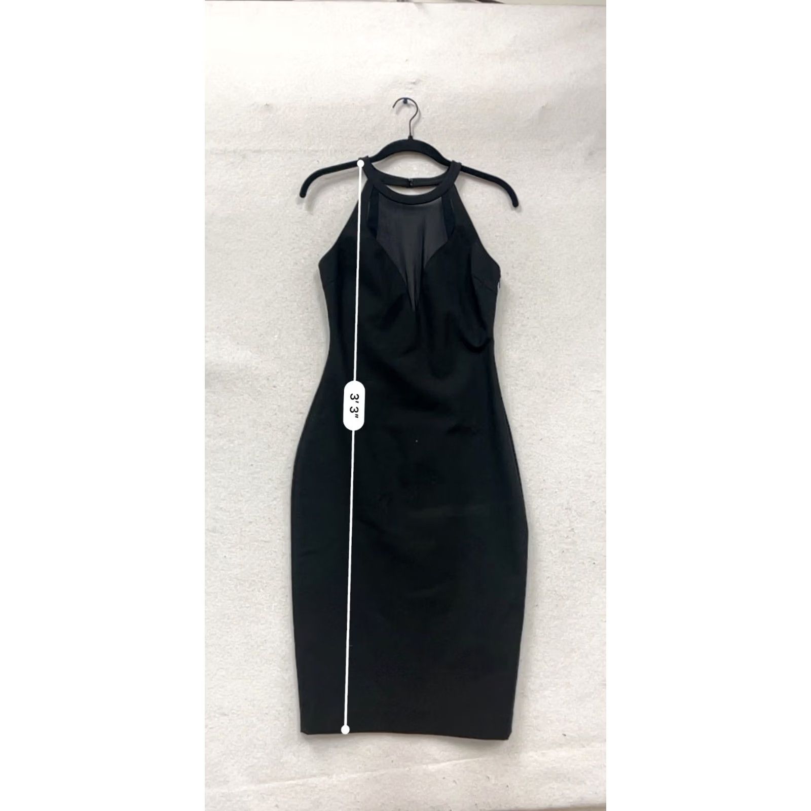 Elizabeth and James Elizabeth & James Dress Halter Midi Black Womens 4 Size Regular Bodycon Sheer Back Zip 90s? No, not applicable Size S / US 4 / IT 40 - 7 Thumbnail