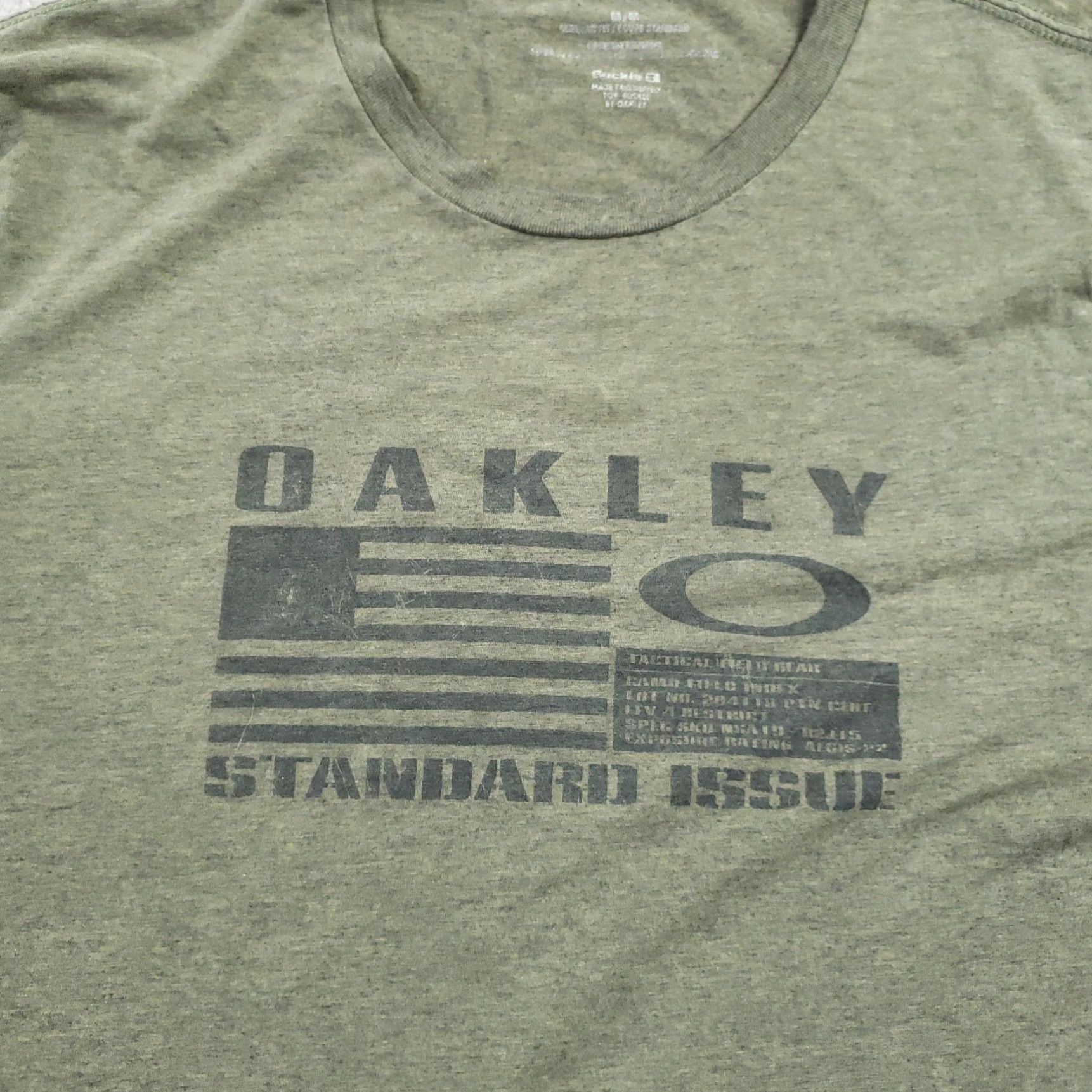Oakley Oakley Shirt Mens Medium Olive Green Standard Issue Flag Graphic Tee Logo Buckle Size US M / EU 48-50 / 2 - 6 Thumbnail