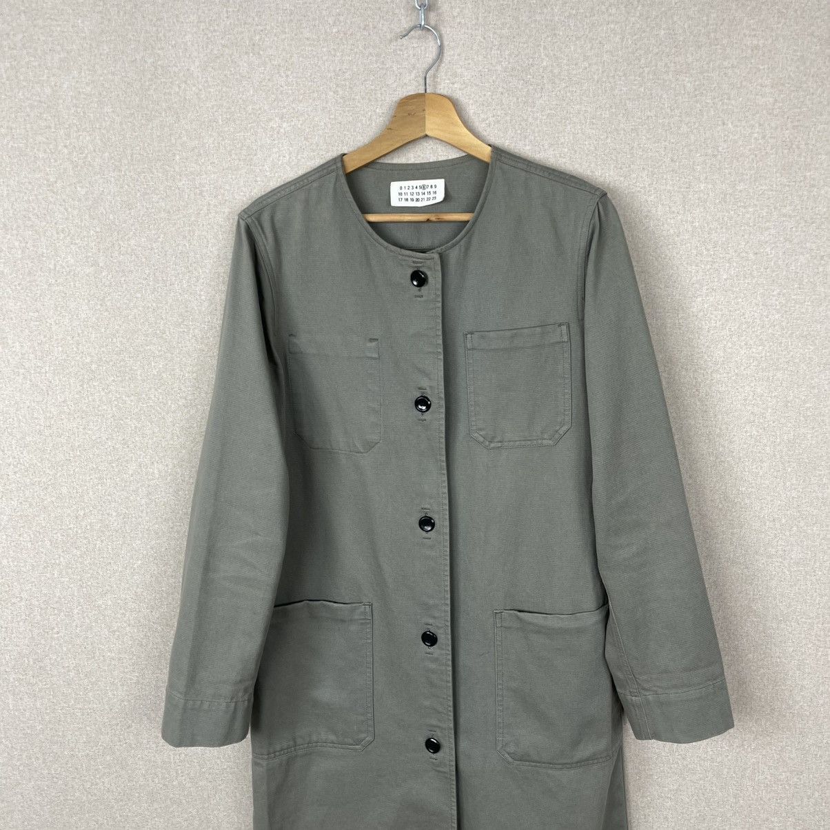 VINTAGE 90s MAISON MARGIELA KHAKI CANVAS COAT