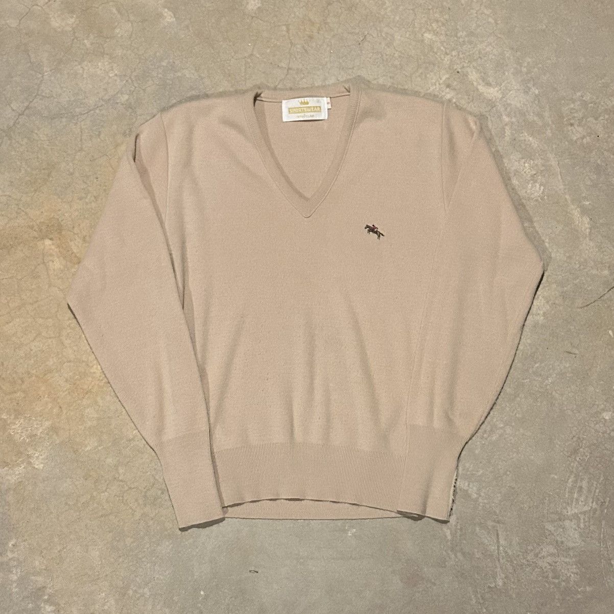 Japanese Brand × Vintage Essential Vintage 70s Horse Embroidered Pullover Sweater Size US S / EU 44-46 / 1 - 1 Thumbnail