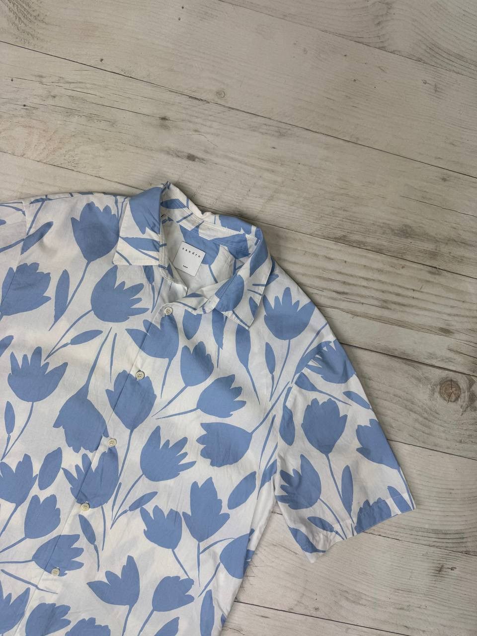 Sandro Sandro Short Sleeve Shirt Button Up Size US S / EU 44-46 / 1 - 2 Thumbnail