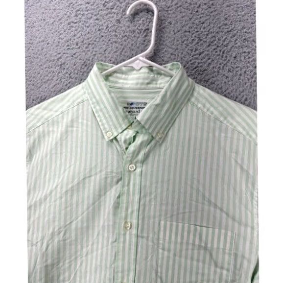 Vineyard Vines Vineyard Vines OTG Shirt Men Medium Green Stripes Brrr Performance Button Up NEW Size US M / EU 48-50 / 2 - 6 Thumbnail
