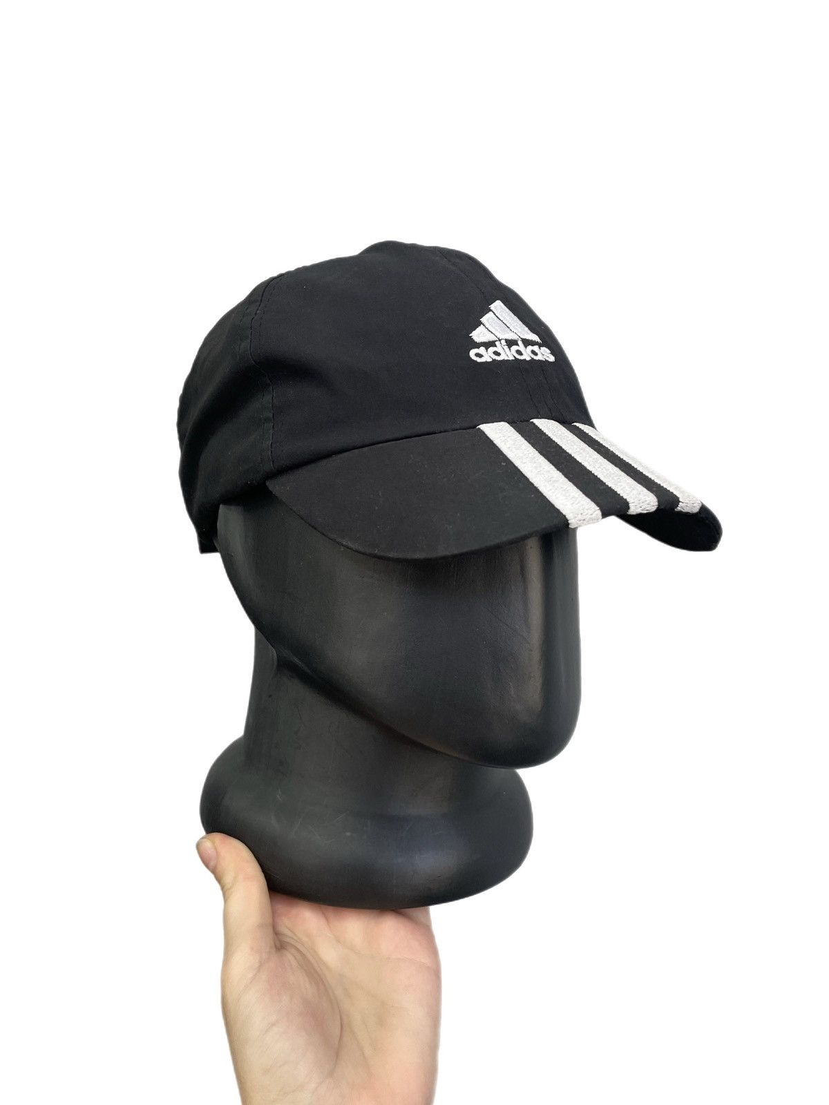 Adidas Adidas black y-3-stripes cap Y2K classic streetwear style Size ONE SIZE - 2 Thumbnail