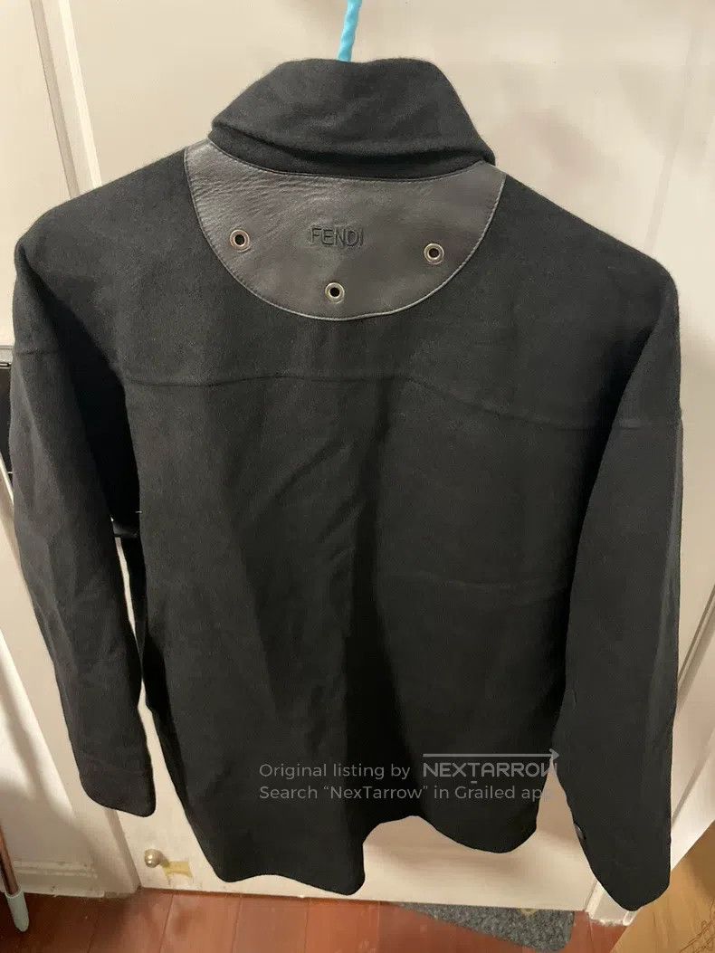 Fendi Fendi Cashmere coat with black leather patch pockets Size XS / US 0-2 / IT 36-38 - 2 Thumbnail
