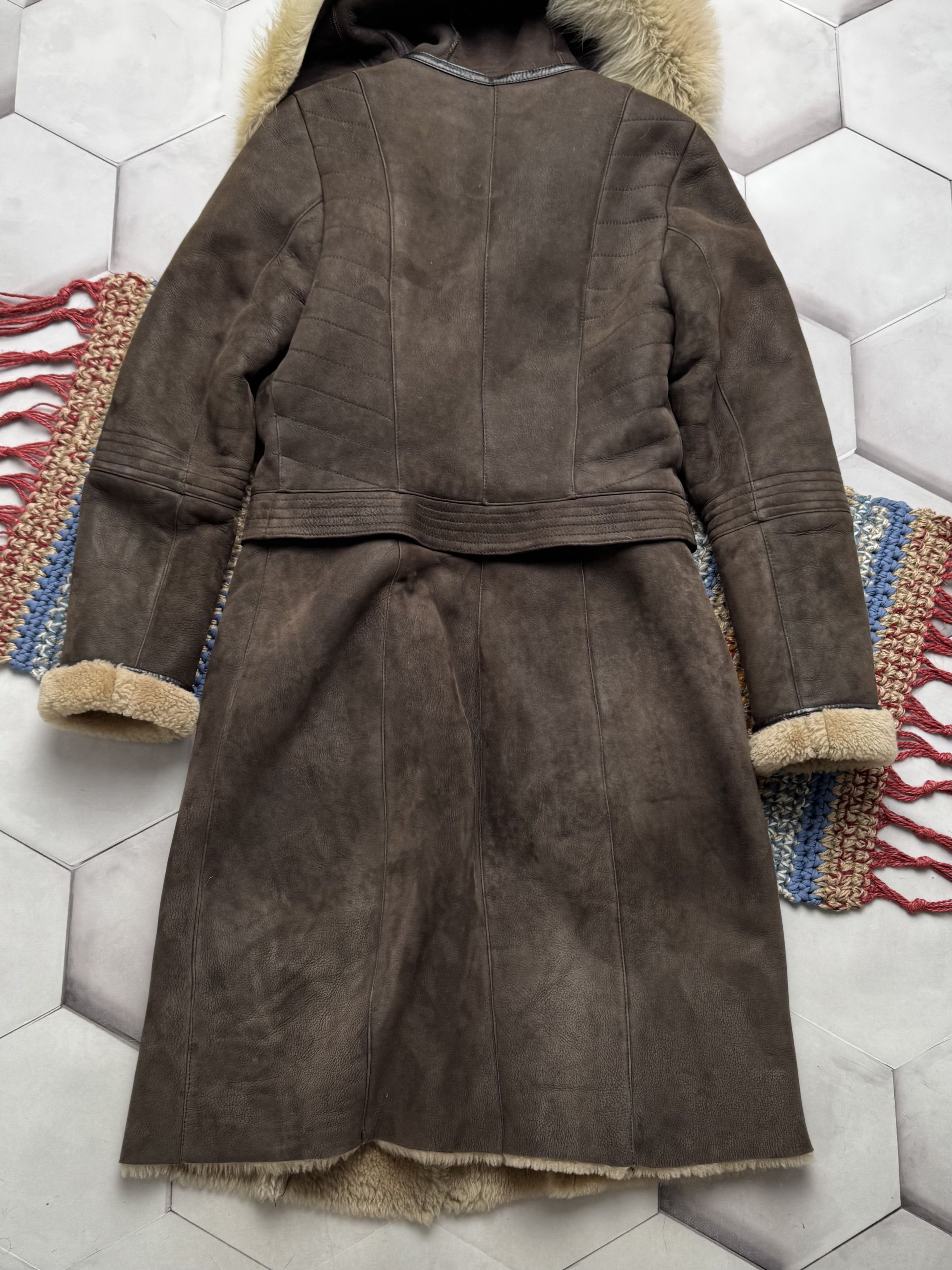 Japanese Brand Vintage Real Sheepskin Hooded Coat (E4) Size M / US 6-8 / IT 42-44 - 11 Thumbnail