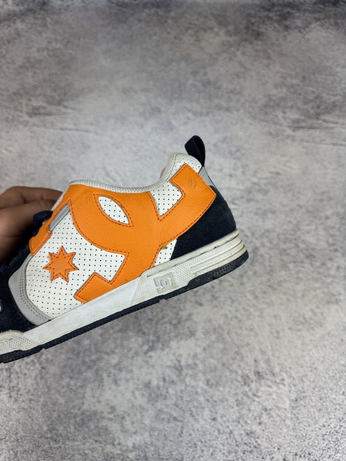 DC DC Shoes Court Graffik Navy Orange White Y2K Skate Sneakers Size US 8 / EU 41 - 10 Thumbnail
