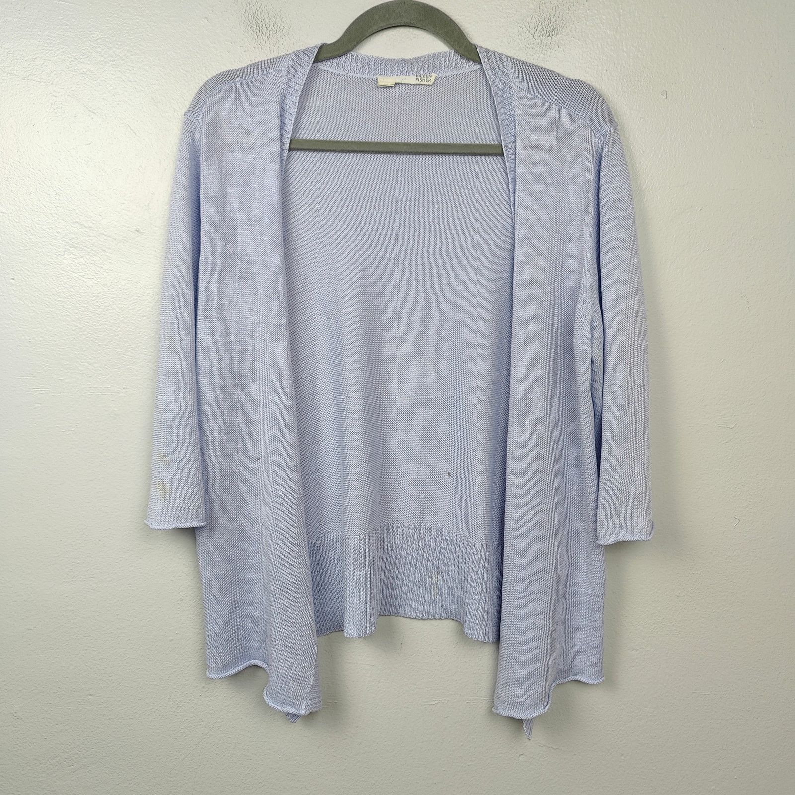 Eileen Fisher Eileen Fisher Cardigan Sweater Womens Large Petite Lavender Size L / US 10 / IT 46 - 1 Thumbnail