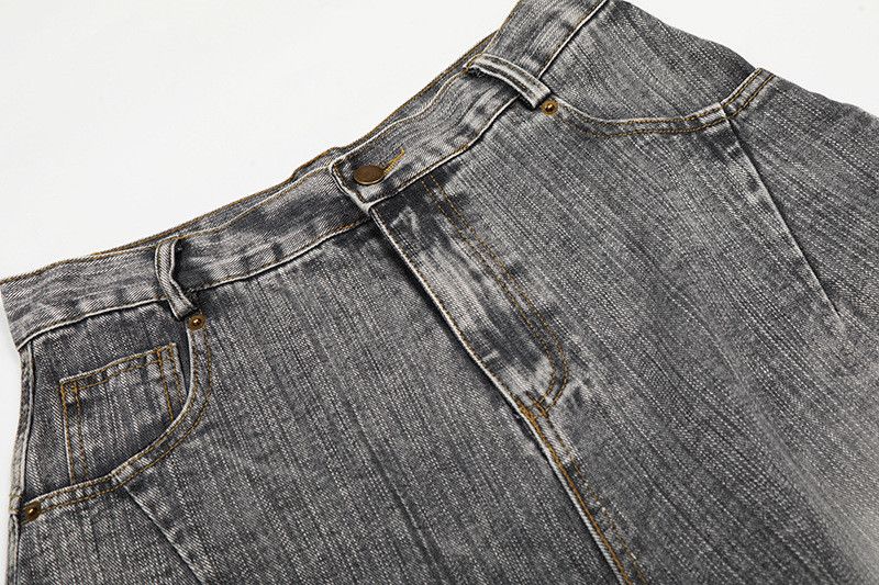 Vintage Retro men's distressed washed patchwork curved jeans Size US 32 / EU 48 - 3 Thumbnail