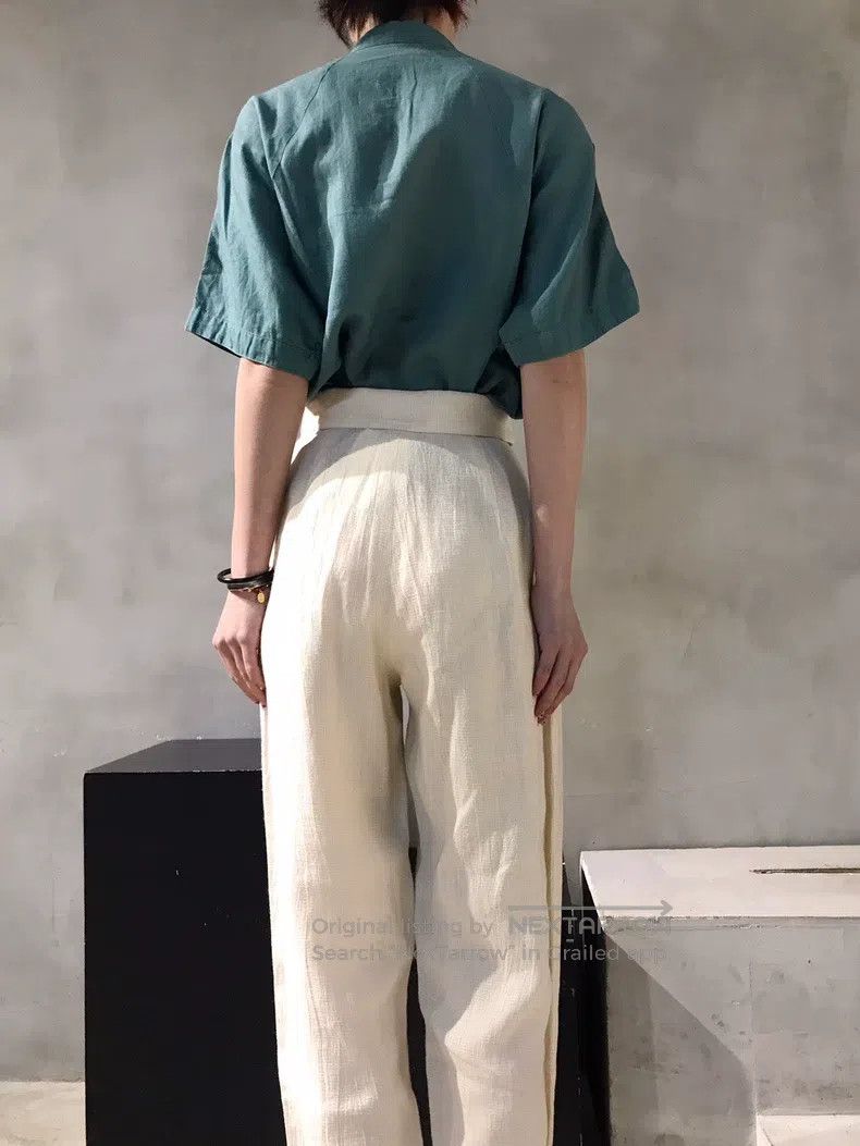 Issey Miyake Issey Miyake size:7 Calligraphy Brush Logo Tapered Plaid O Size 22" - 6 Thumbnail