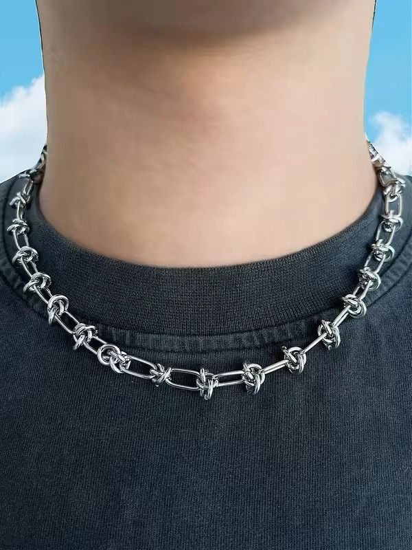 Other Punk Rock Thorns Knot Chains Choker Necklace Size ONE SIZE - 1 Thumbnail