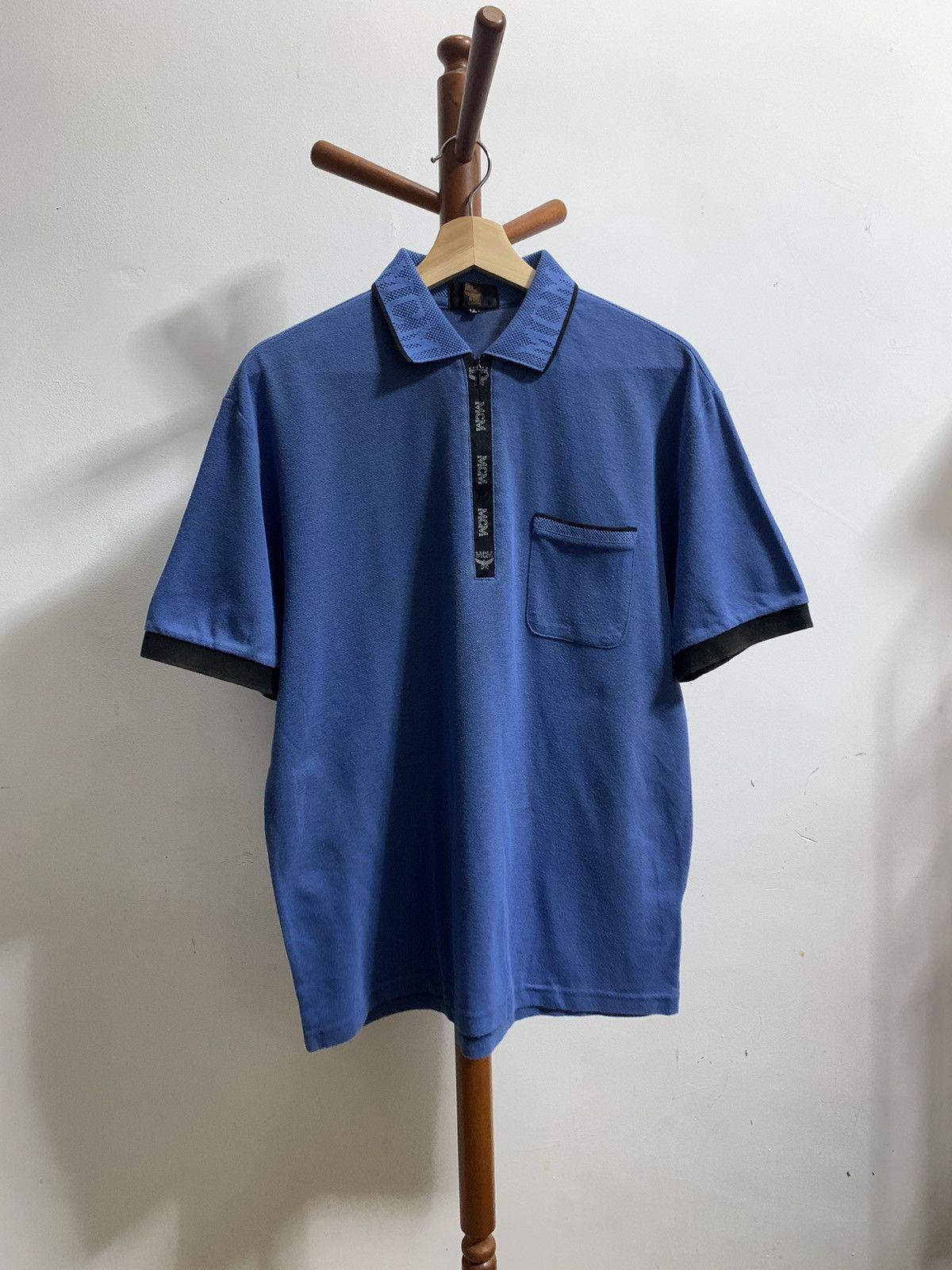 MCM × Vintage Vintage MCM Half Zipper Collar Shirt Size US M / EU 48-50 / 2 - 1 Thumbnail