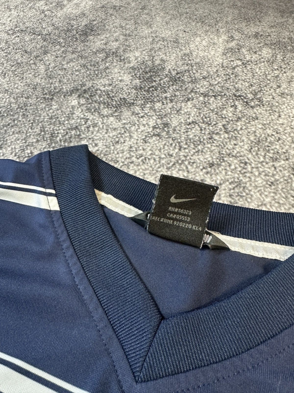 Nike × Vintage Y2k vintage Nike Striped t-shirt Streetwear Central Swoosh Size US XXL / EU 58 / 5 - 6 Thumbnail
