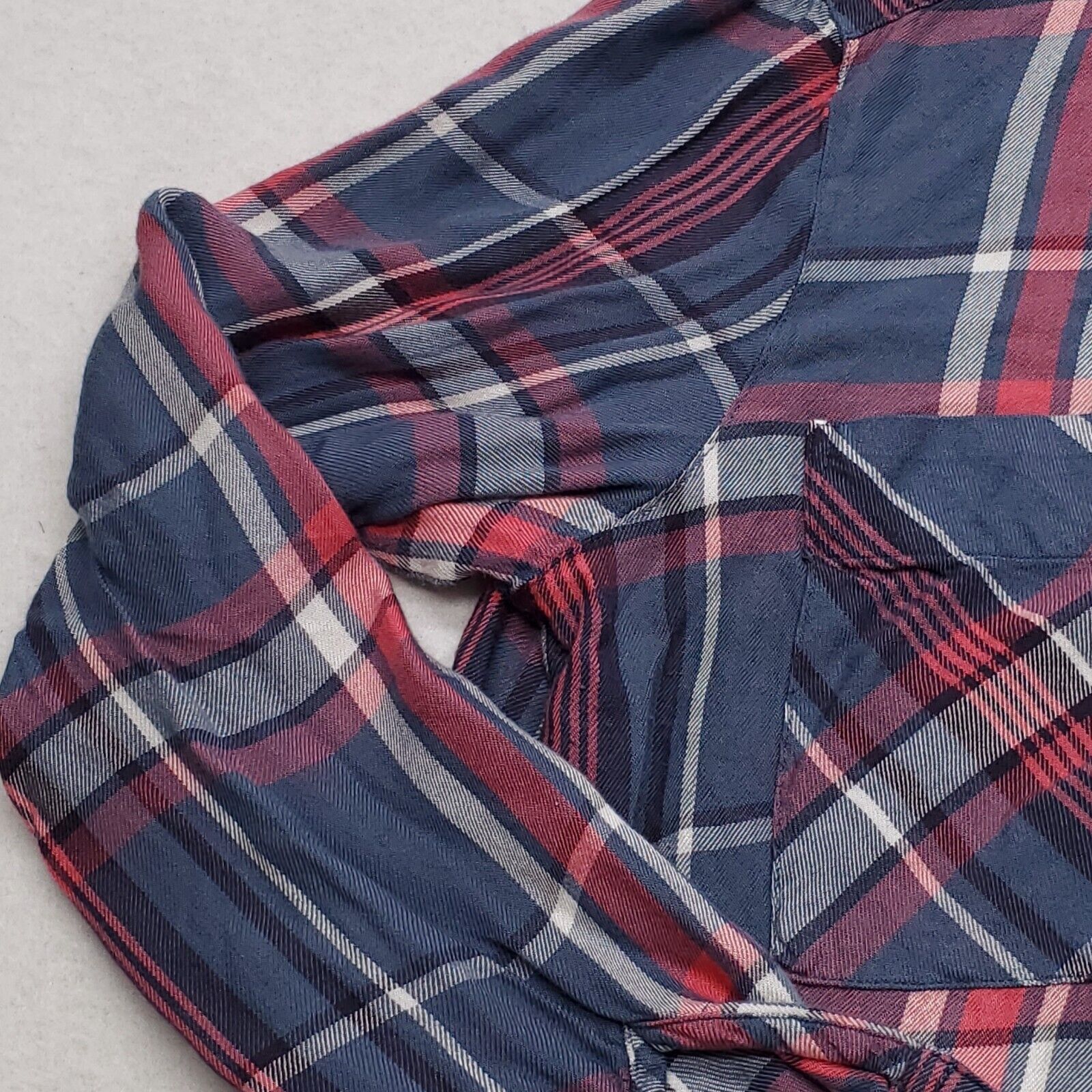 Express Express Casual Button Up Shirt Womens Size Small S Blue Red Size S / US 4 / IT 40 - 4 Thumbnail