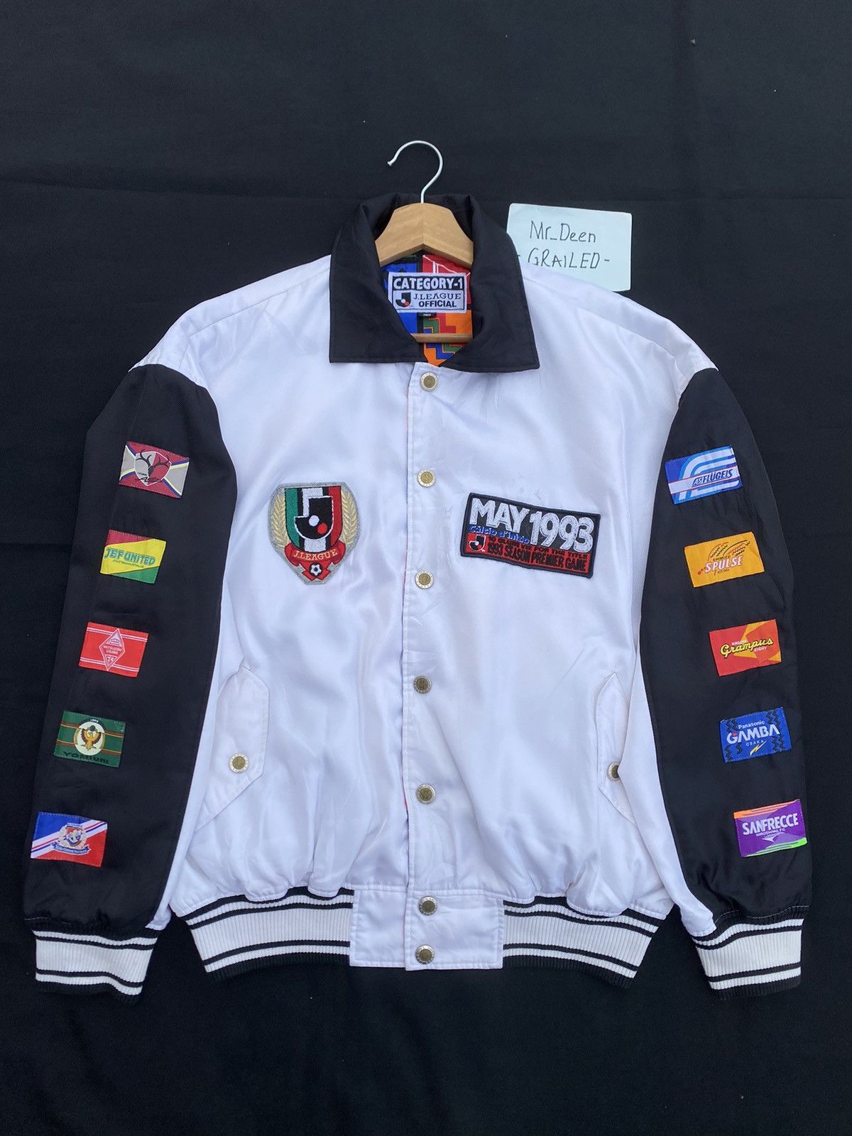 Japanese Brand Vtg 93s J.League Inaugural Seasons Reversible Bomber Jacket Size US L / EU 52-54 / 3 - 16 Thumbnail