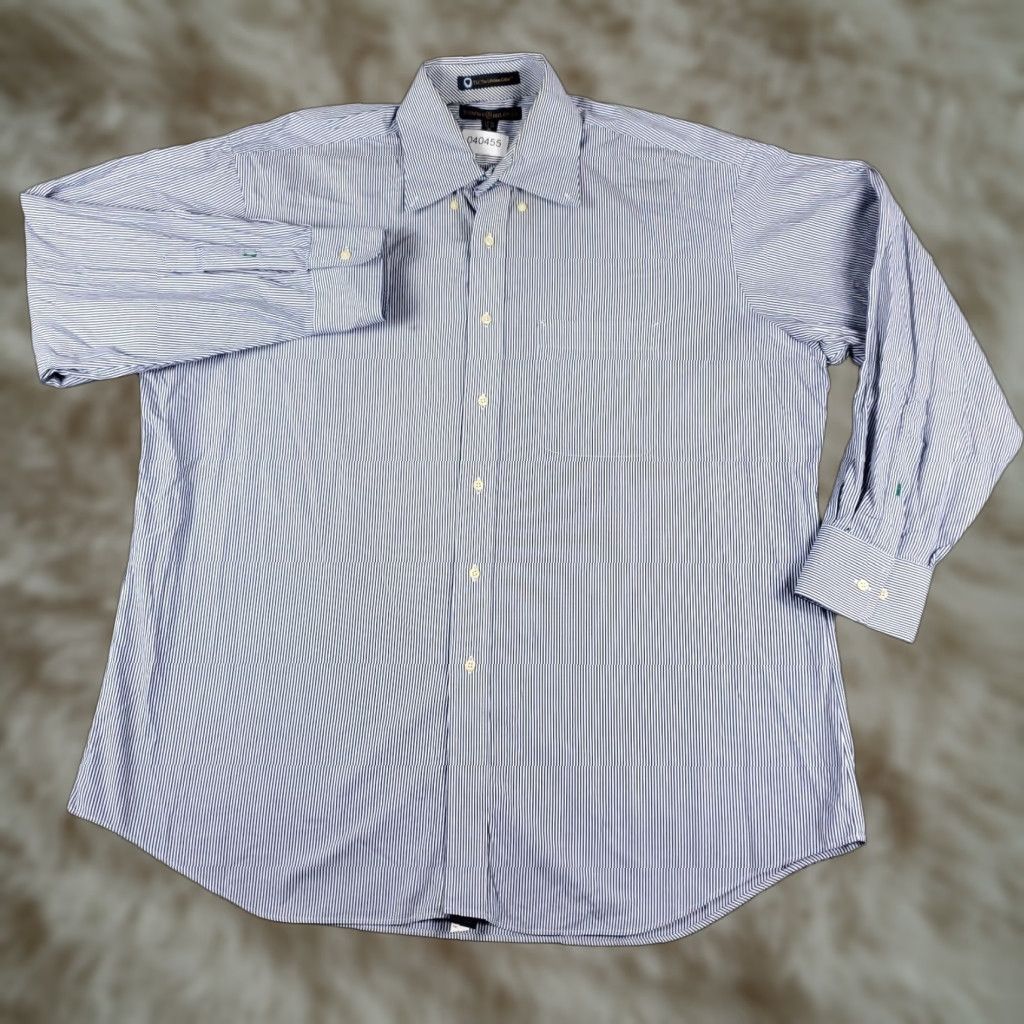 Tommy Hilfiger Tommy Hilfiger Shirt Mens XL Blue Striped Button-Up Long Sleeve Casual Classic Size US XL / EU 56 / 4 - 1 Thumbnail