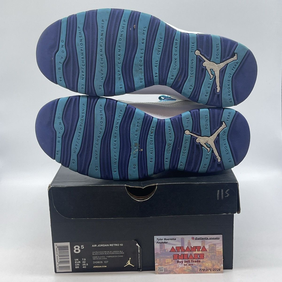 Jordan Brand Air Jordan 10 Charlotte hornets Size US 8.5 / EU 41-42 - 7 Thumbnail
